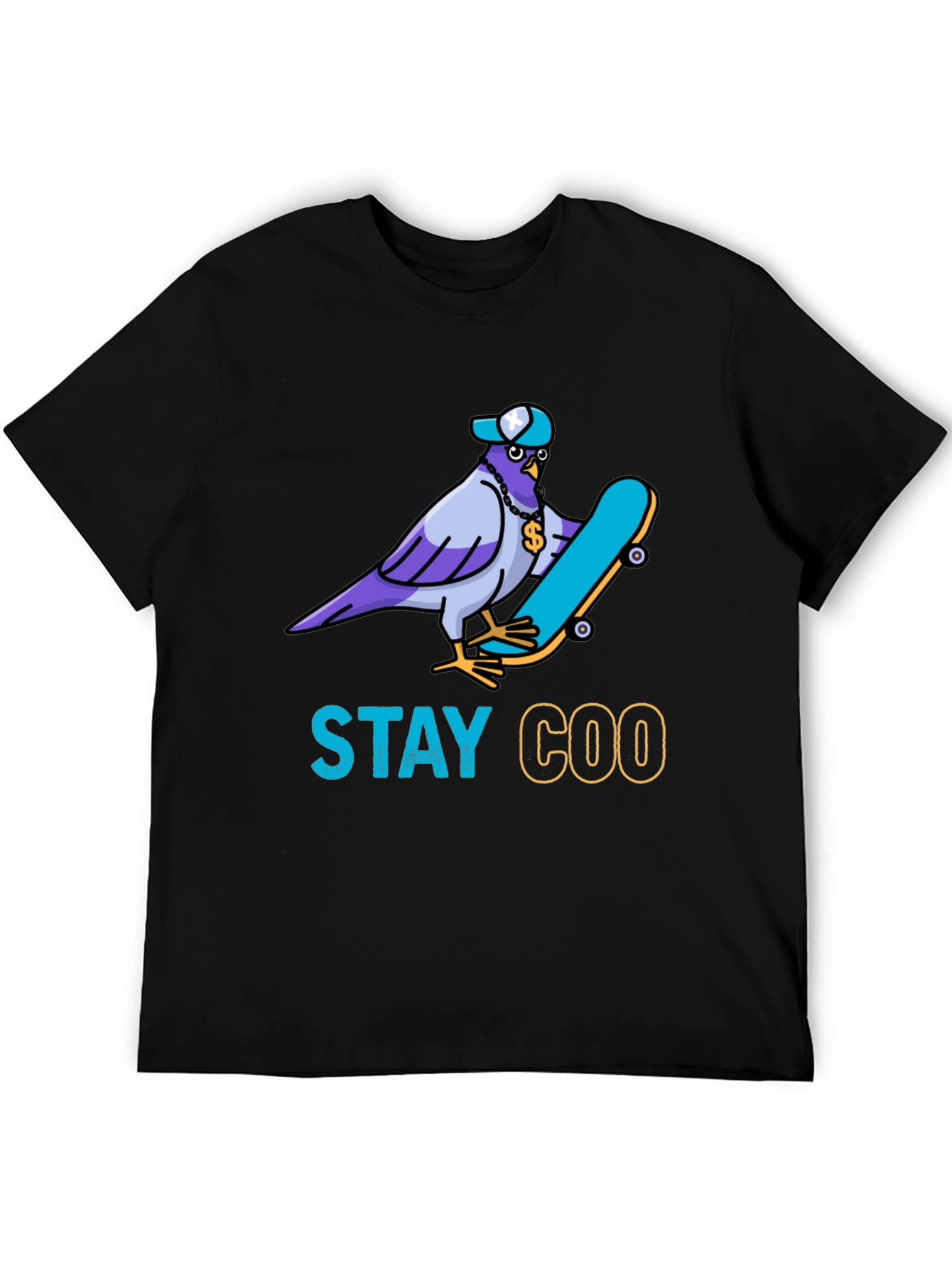 Stay Coo T-Shirt - Skater Pigeon Graphic Tee