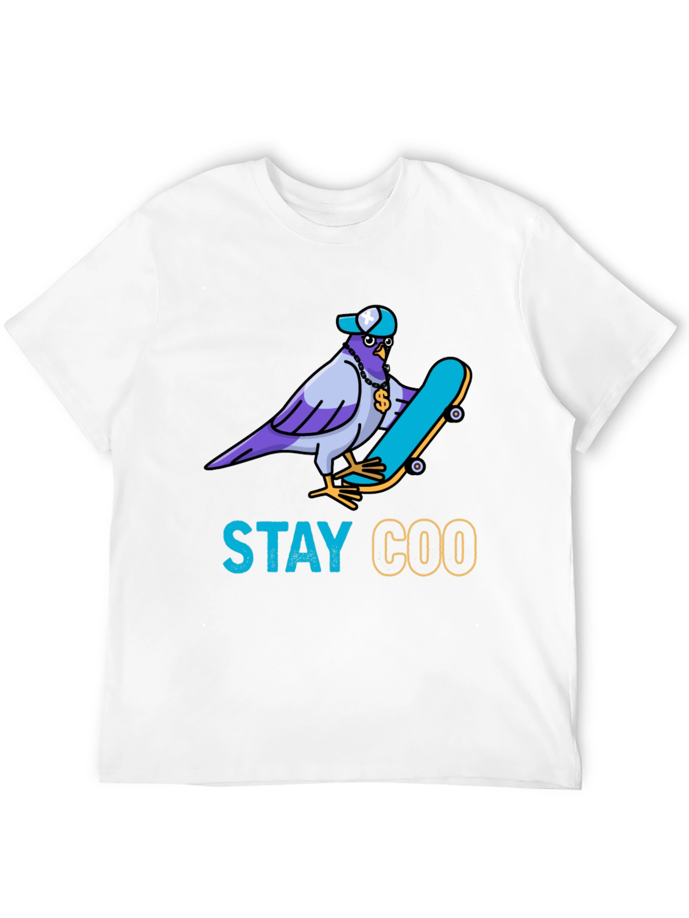 Stay Coo T-Shirt - Skater Pigeon Graphic Tee