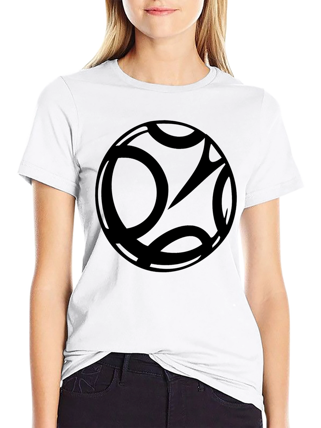 Abstract Graphic Black T-Shirt