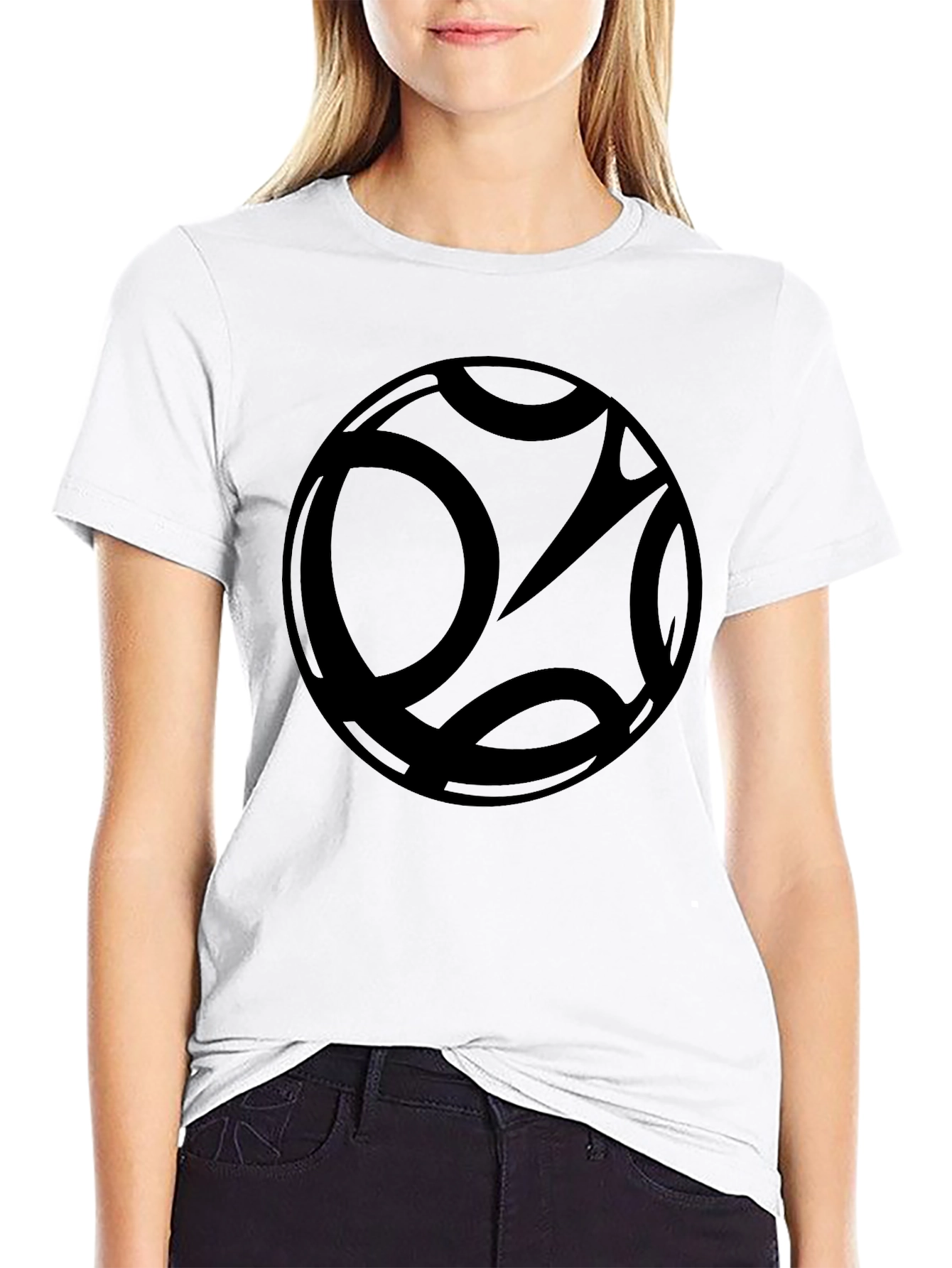 Abstract Graphic Black T-Shirt
