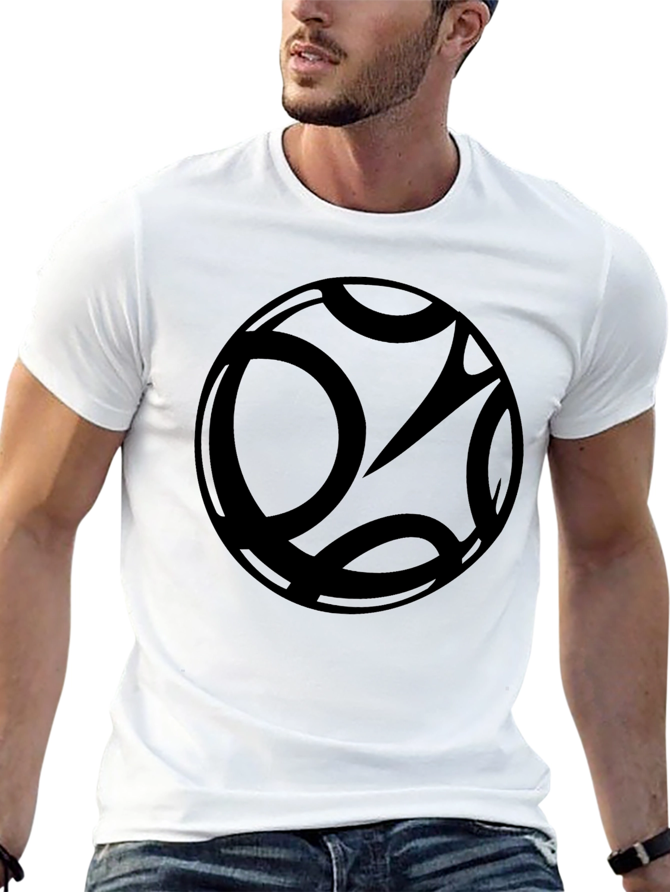 Abstract Graphic Black T-Shirt