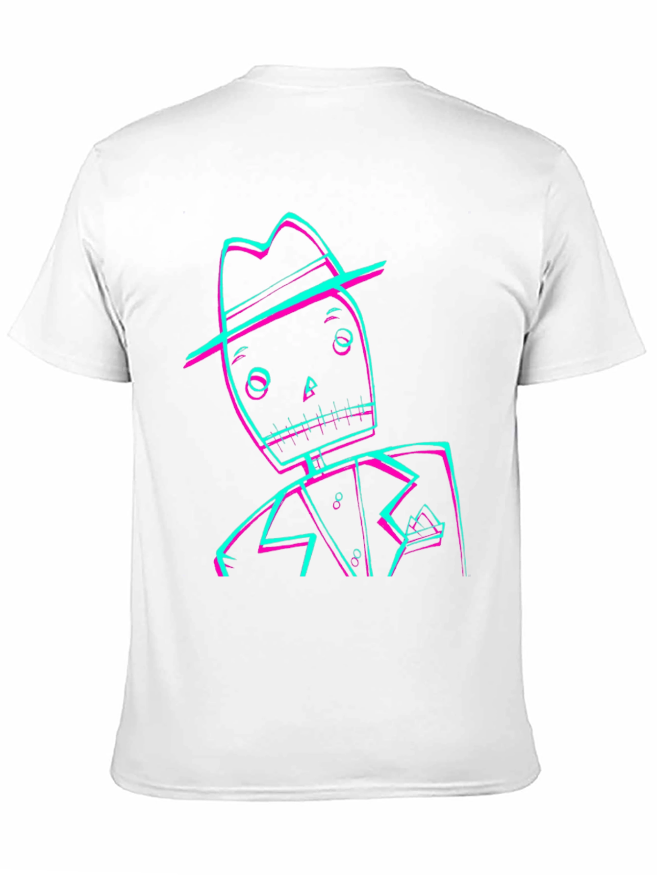 Retro Glitch Skeleton Graphic Tee