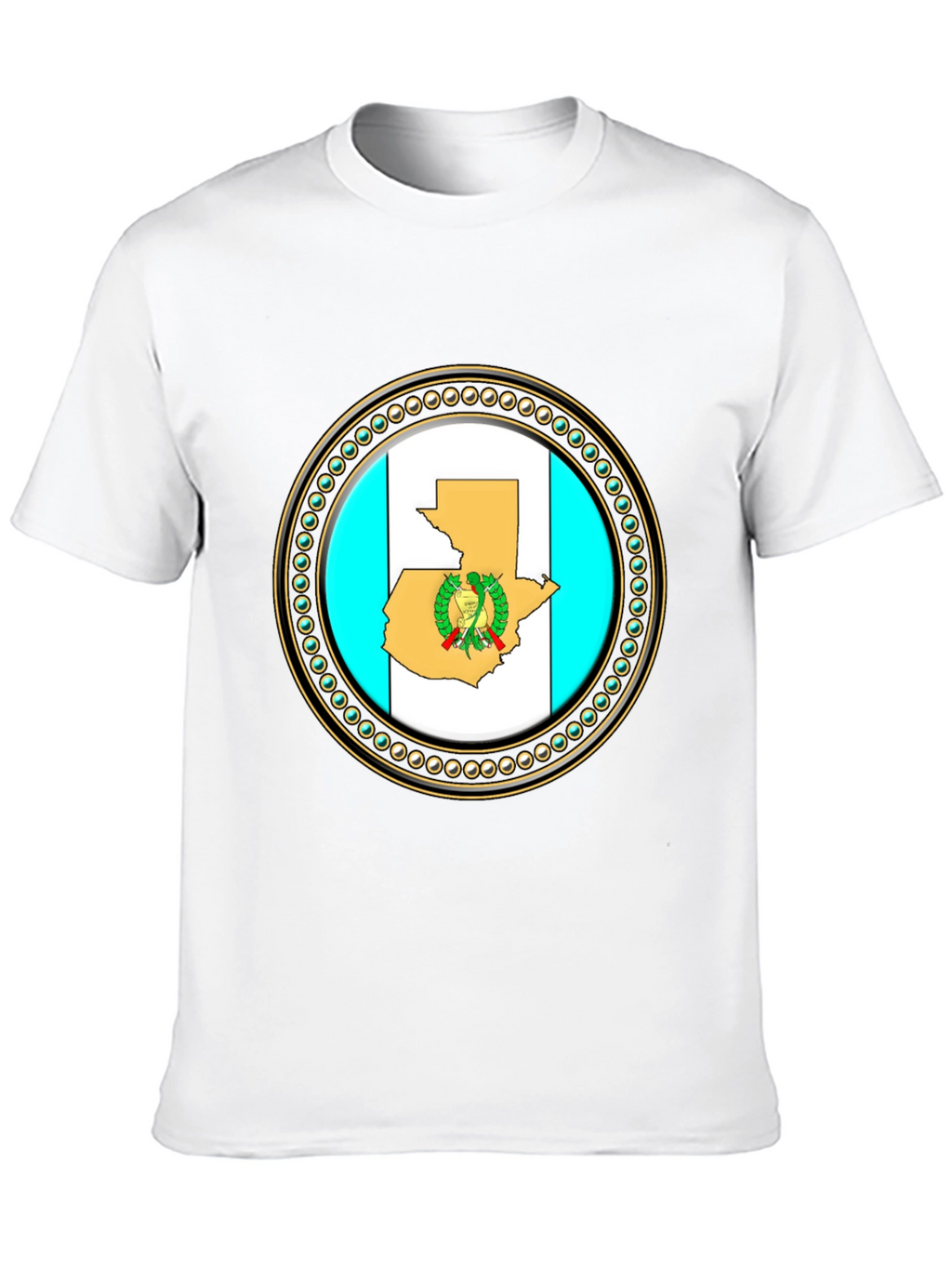 Guatemala Flag T-Shirt - Black Cotton Graphic Tee