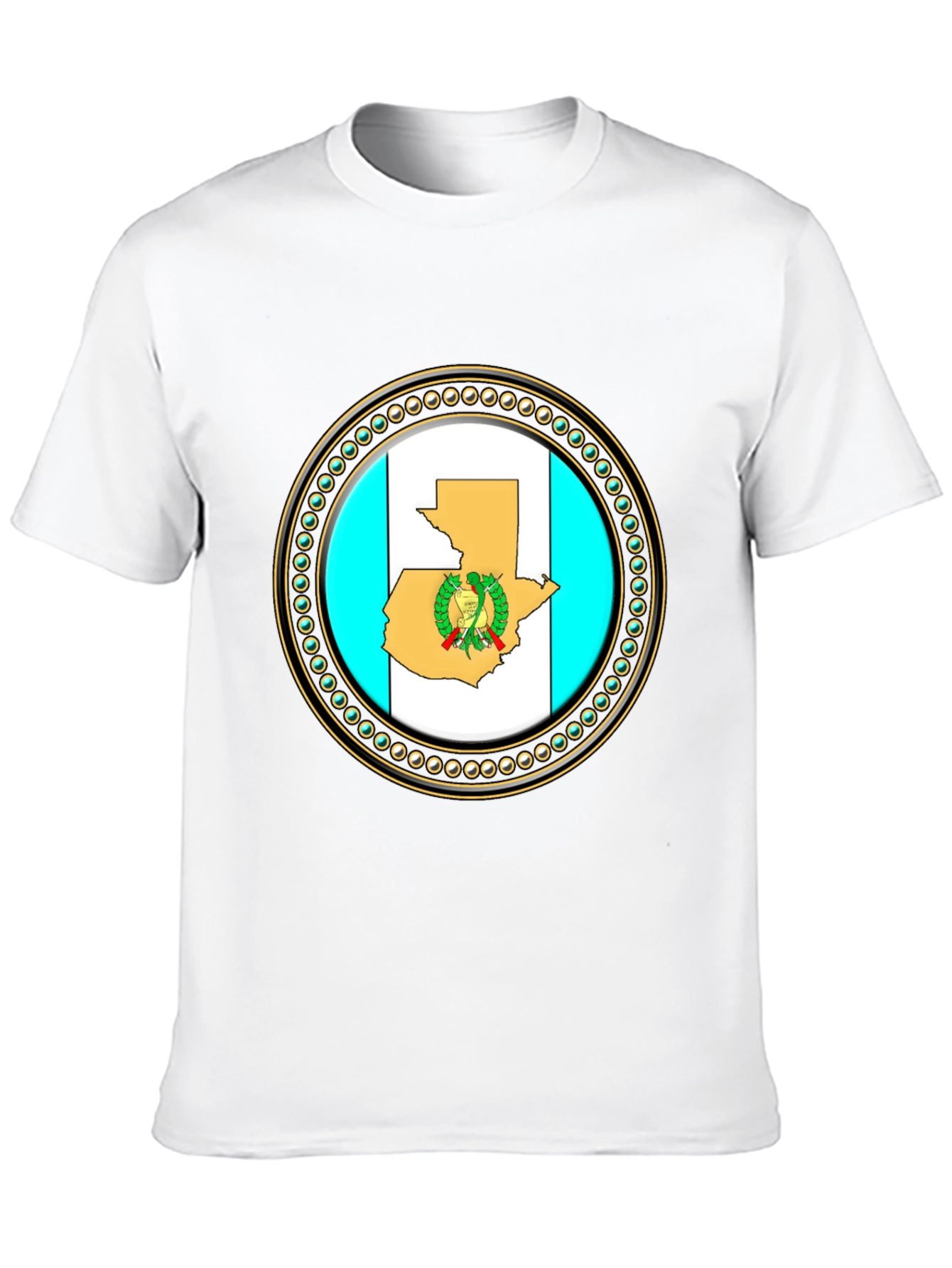 Guatemala Flag T-Shirt - Black Cotton Graphic Tee