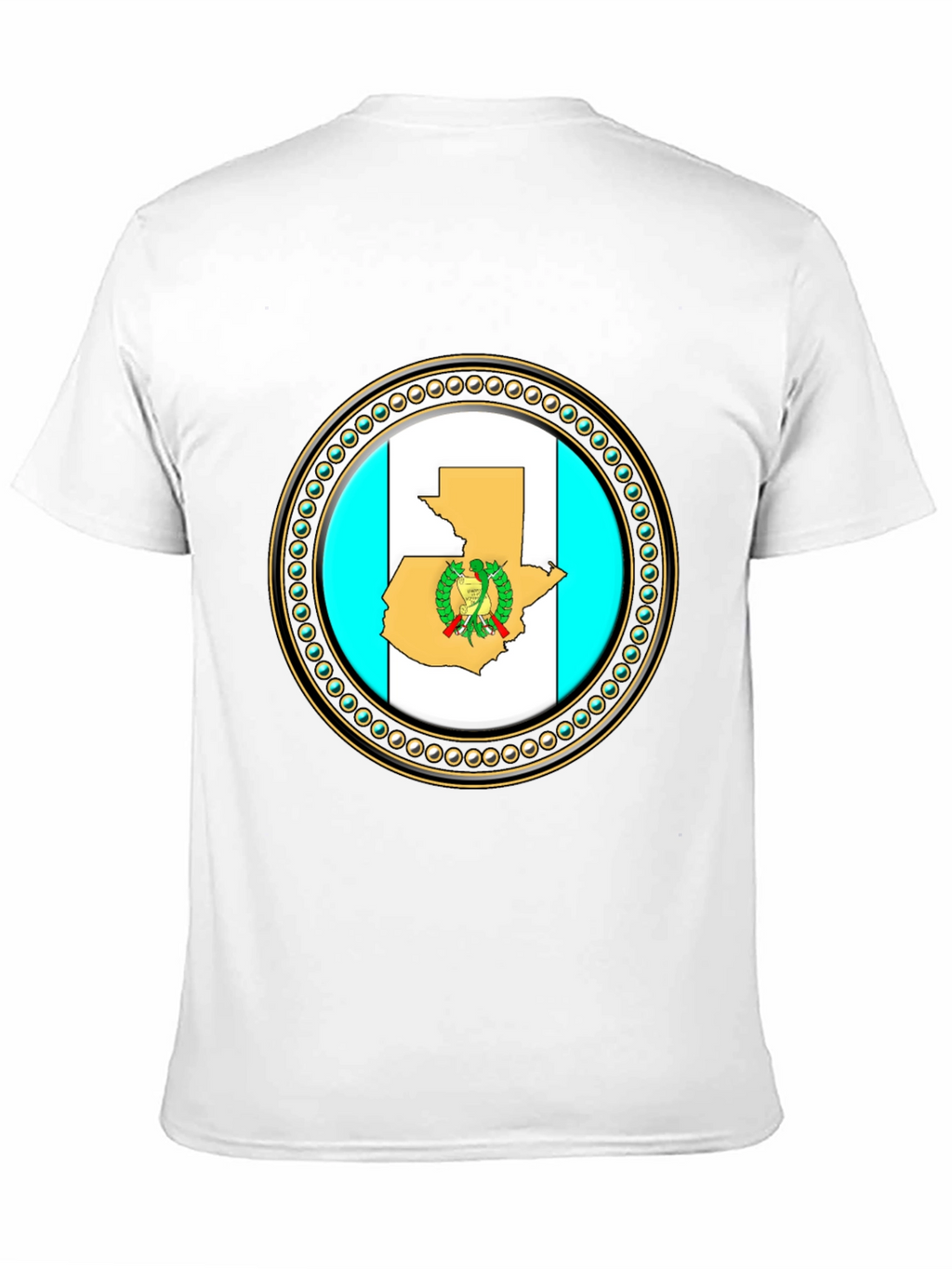 Guatemala Flag T-Shirt - Black Cotton Graphic Tee