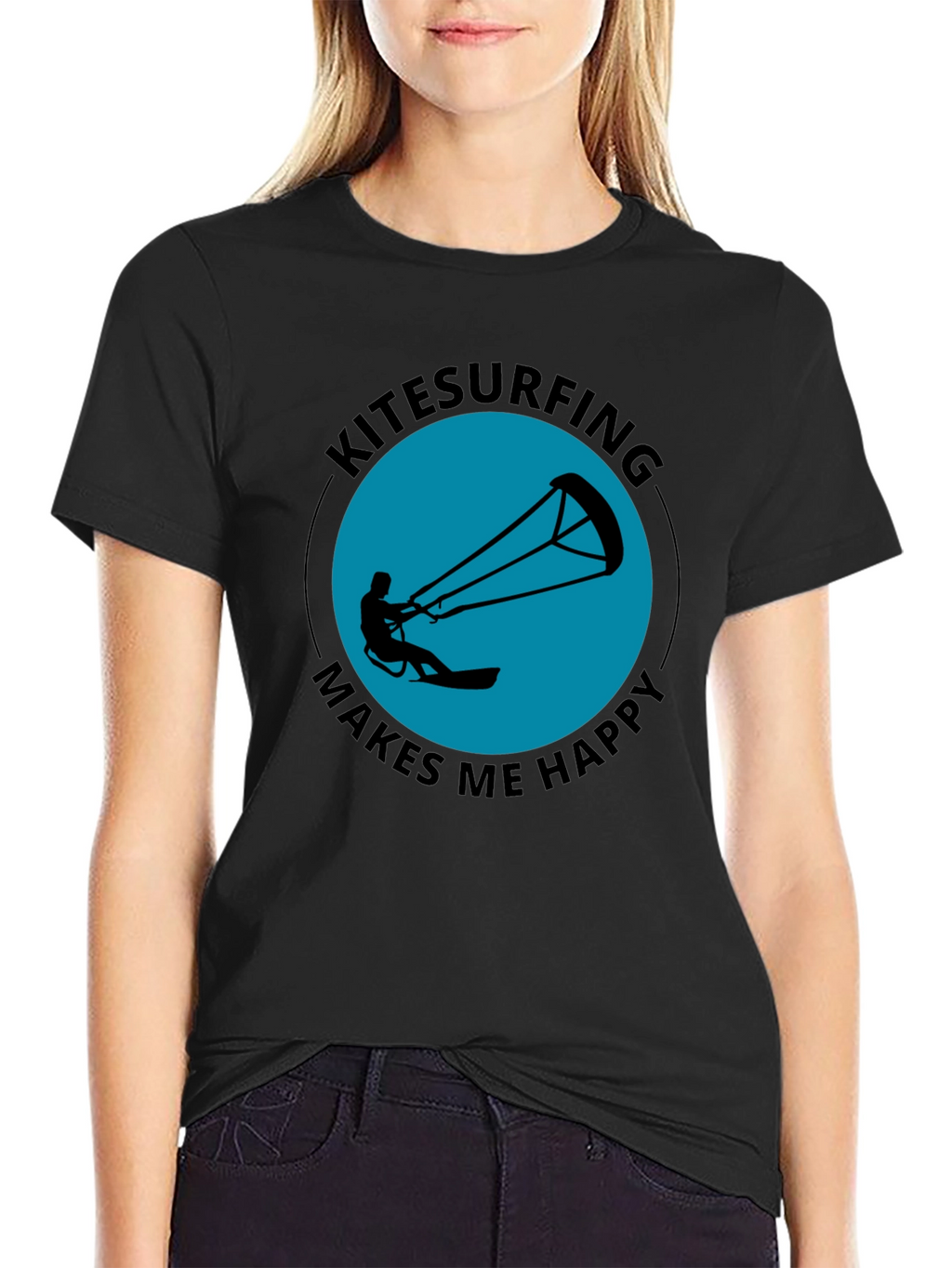 Kitesurfing Makes Me Happy Graphic Tee
