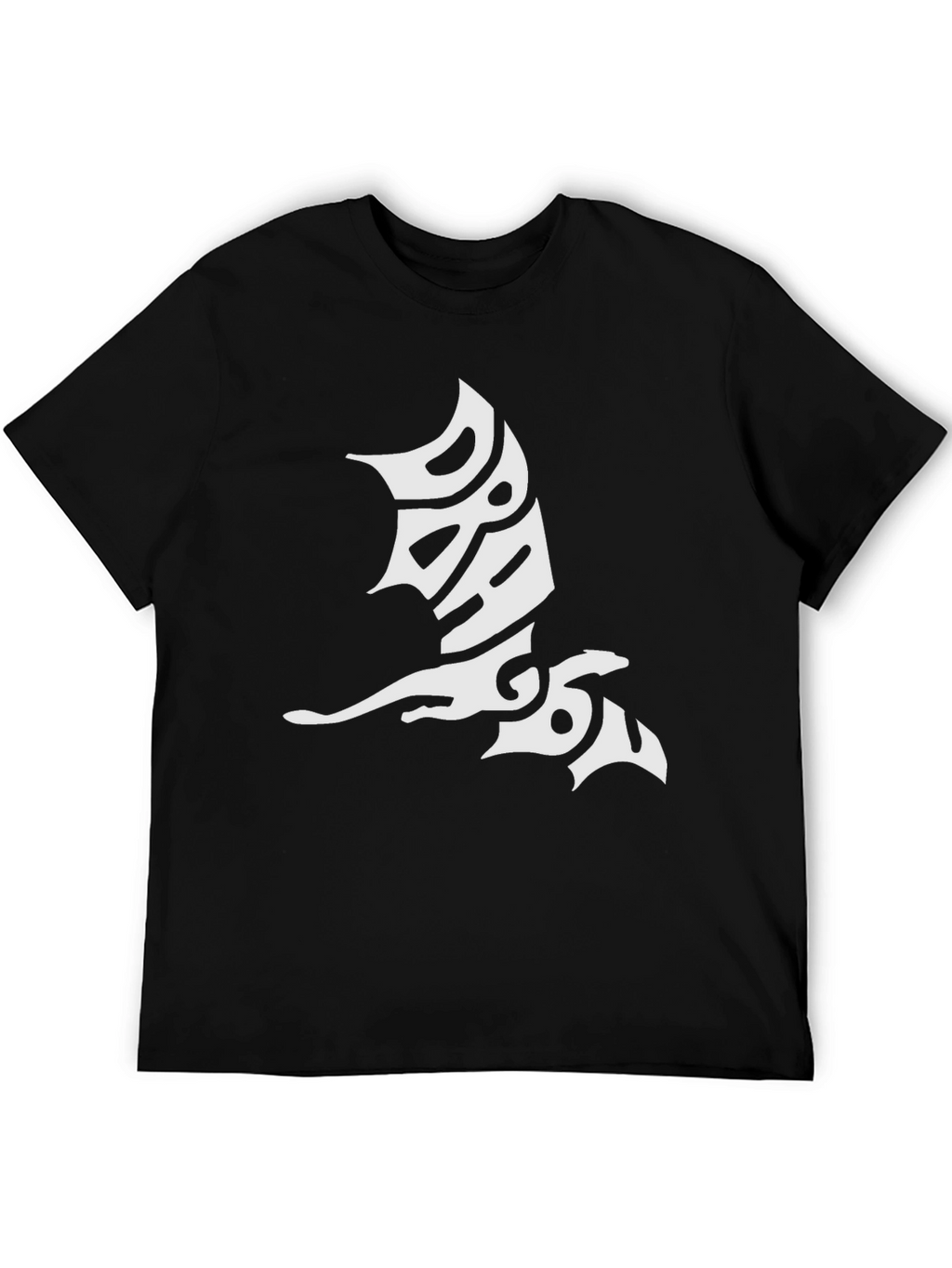 Tribal Dragon Black T-Shirt - Unique Graphic Tee