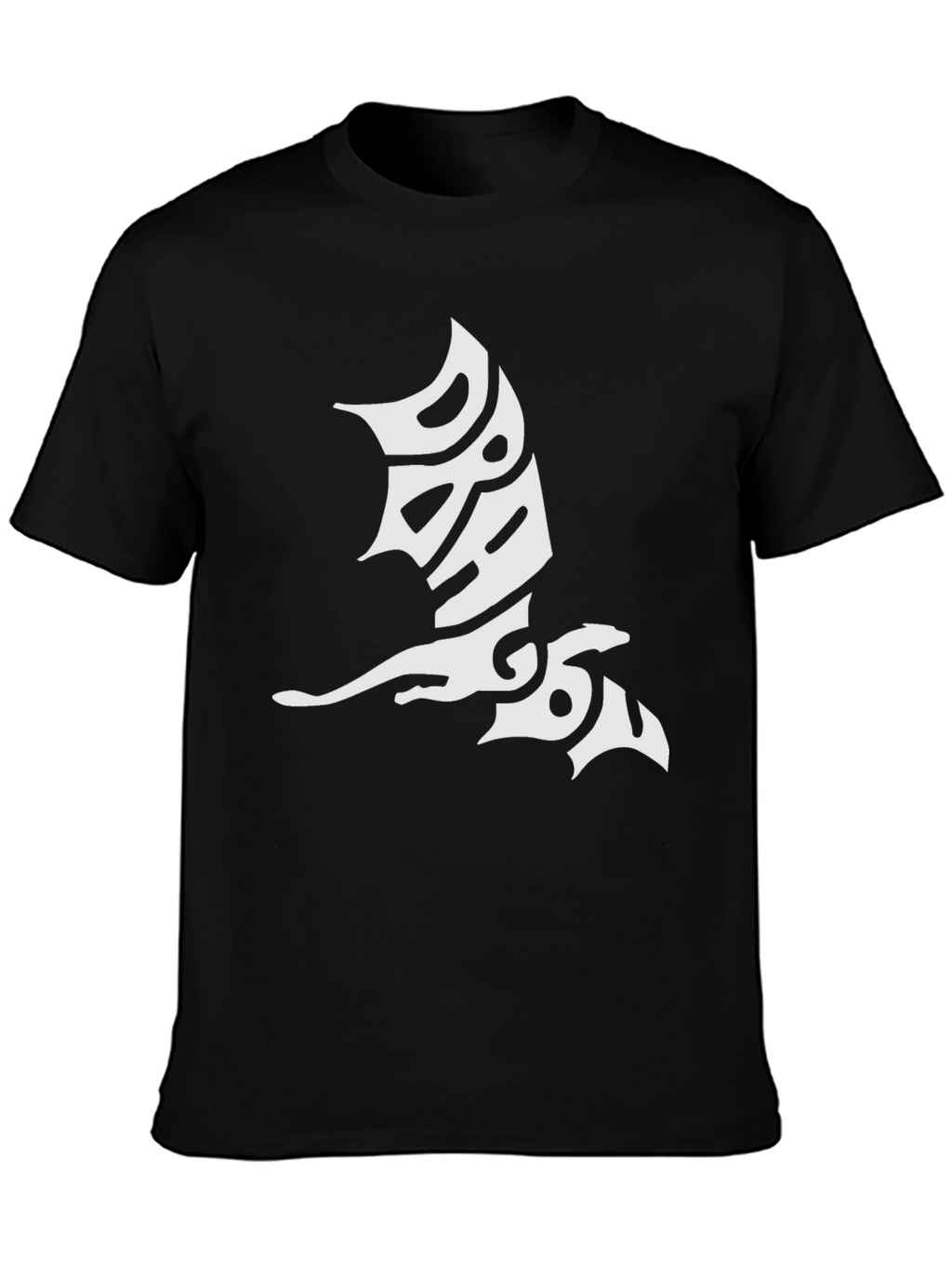 Tribal Dragon Black T-Shirt - Unique Graphic Tee