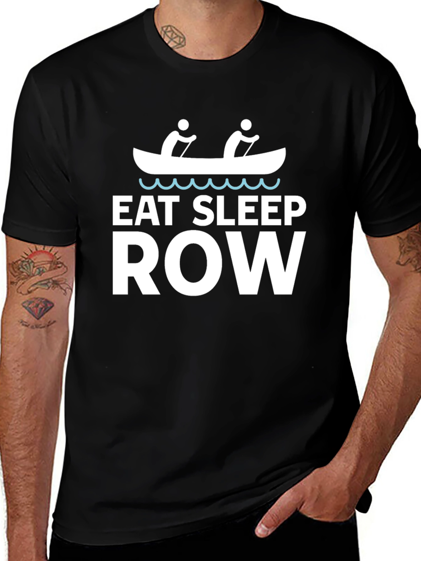 Eat Sleep Row T-Shirt - Funny Rowing Tee