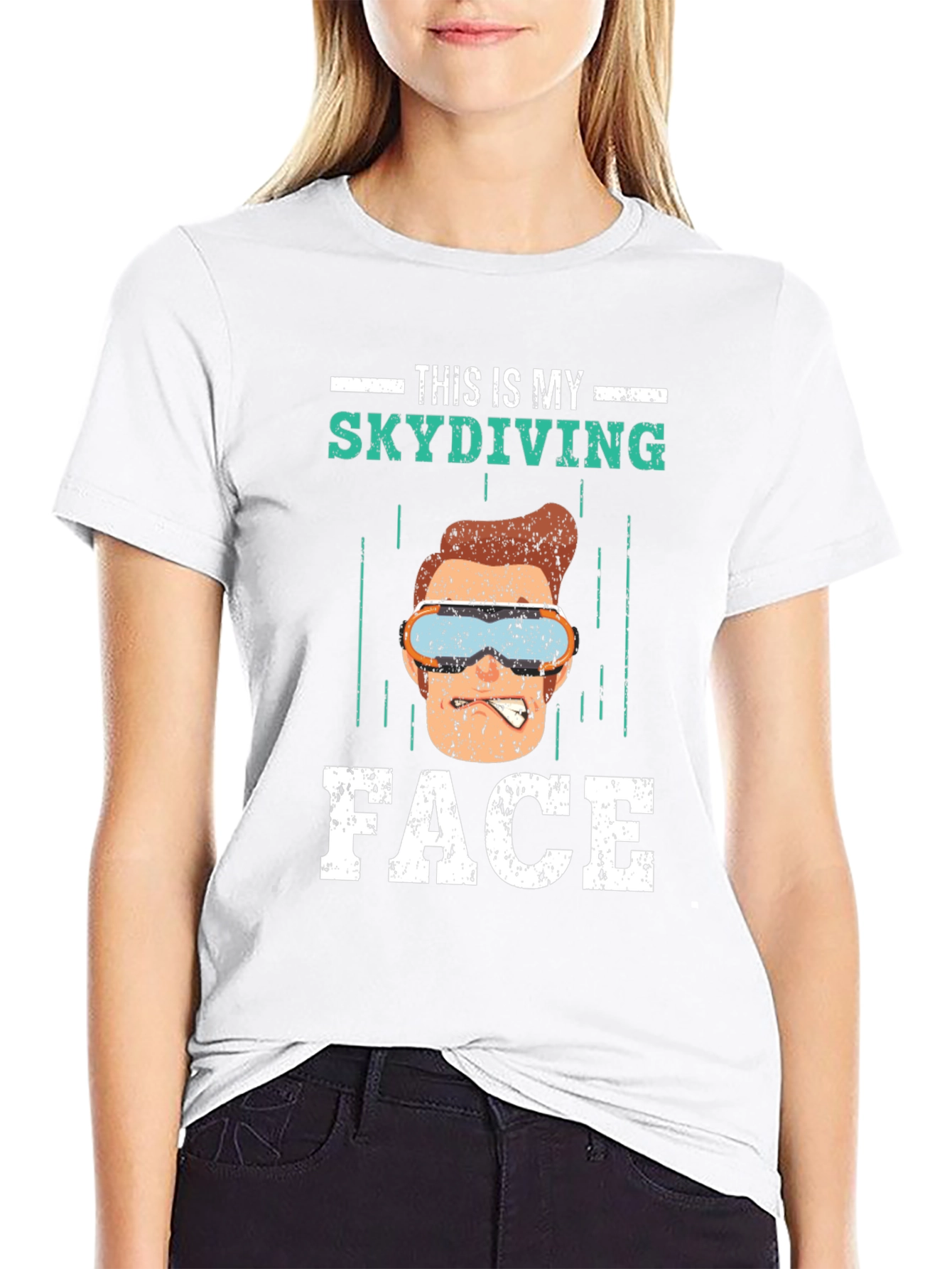 Funny Skydiving Face T-Shirt - Skydiving Apparel