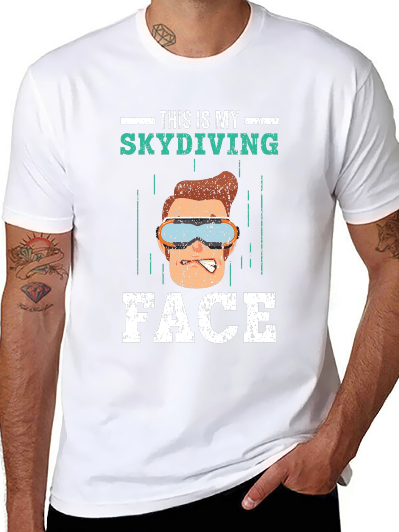 Funny Skydiving Face T-Shirt - Skydiving Apparel