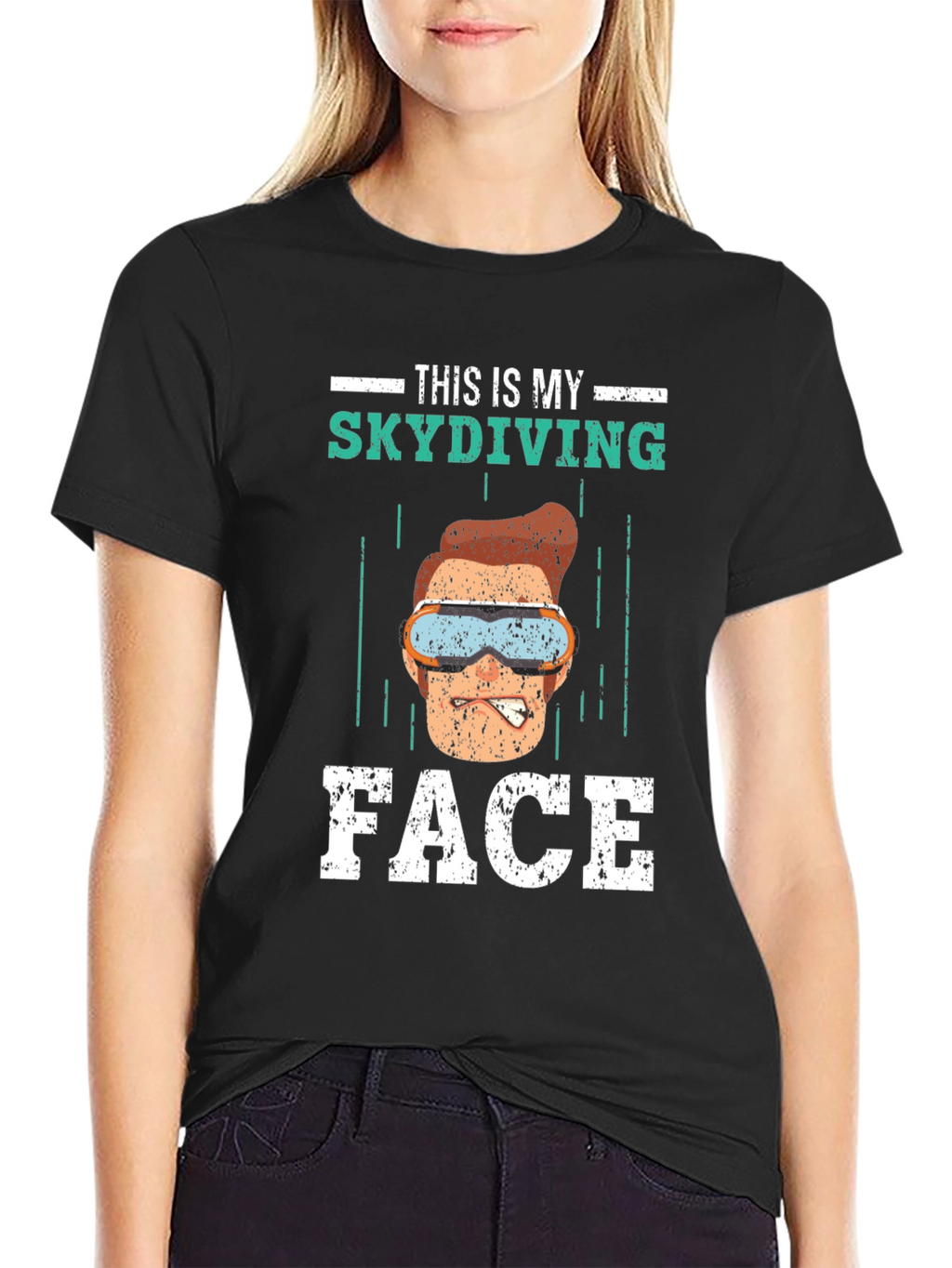 Funny Skydiving Face T-Shirt - Skydiving Apparel