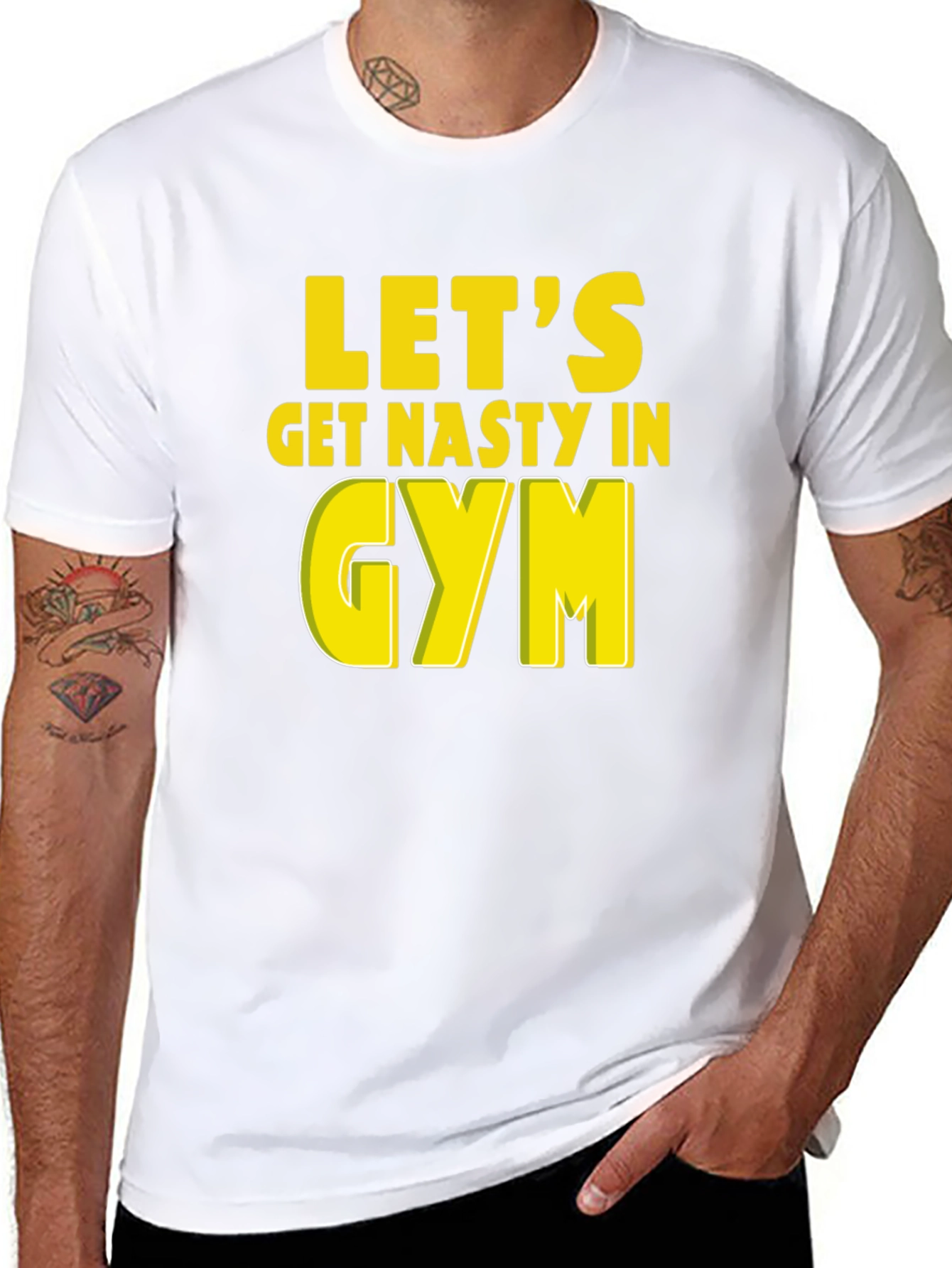 Lets Get Nasty In Gym Graphic T-Shirt