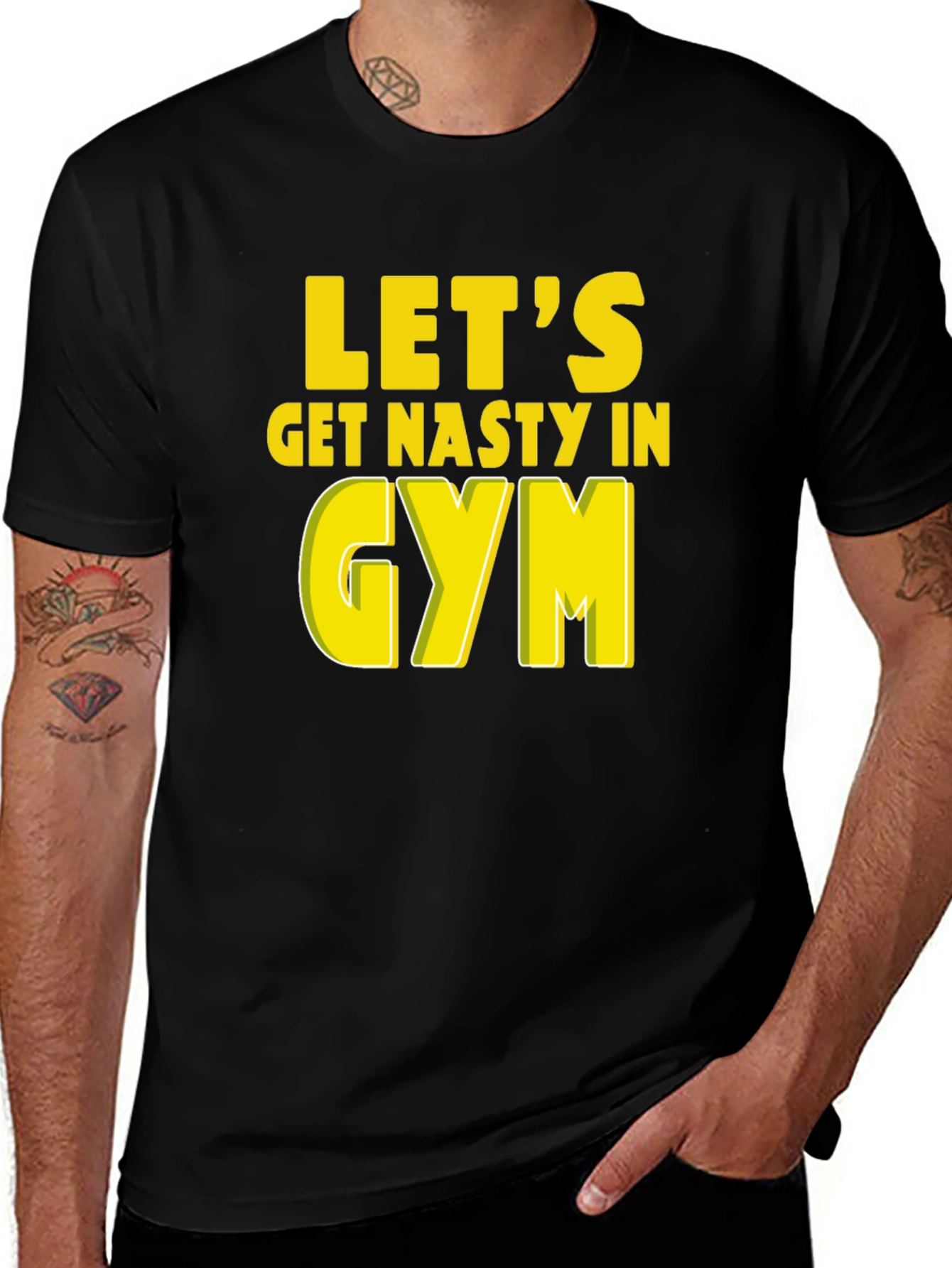 Lets Get Nasty In Gym Graphic T-Shirt