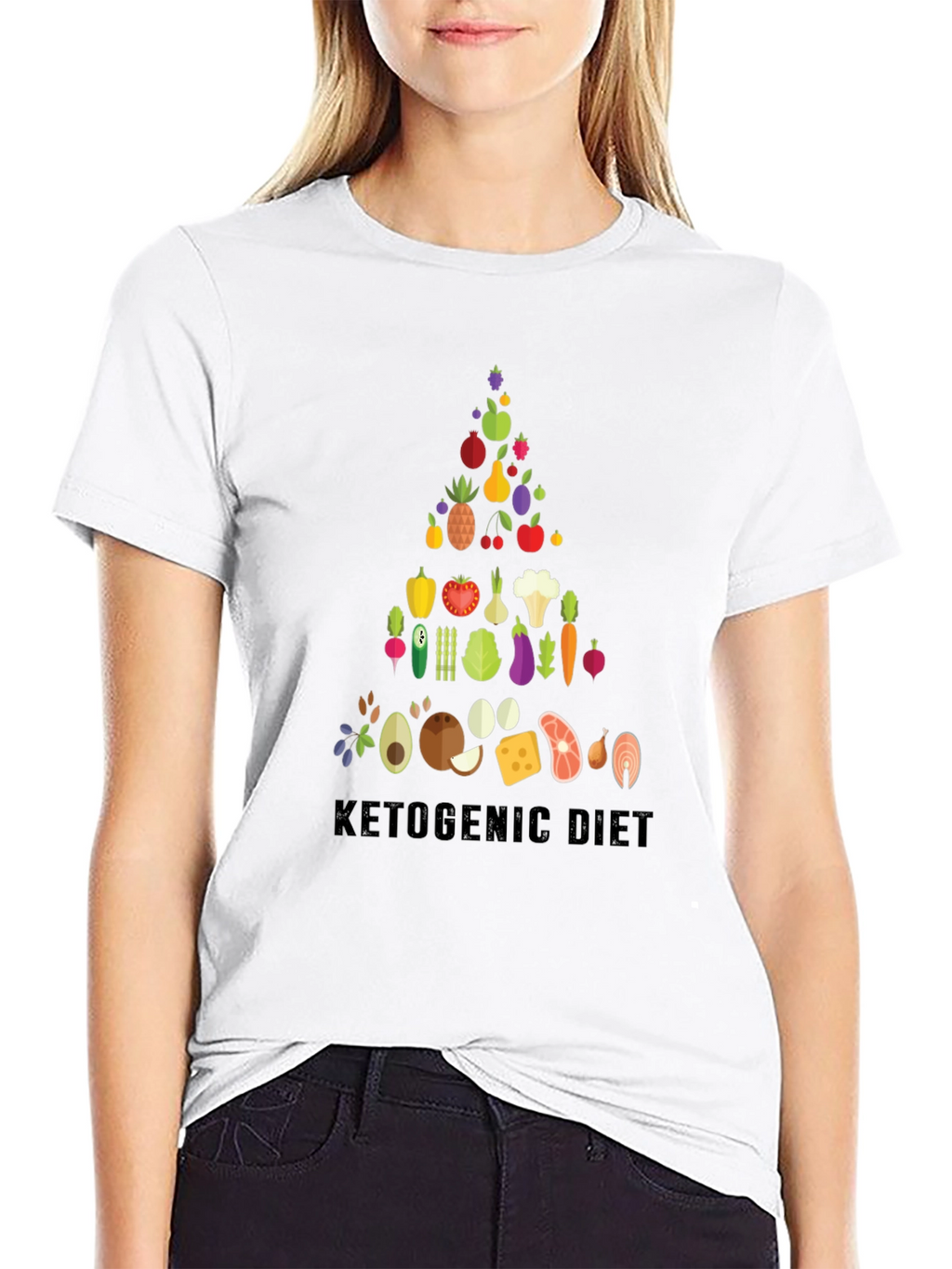 Ketogenic Diet Food Pyramid T-Shirt