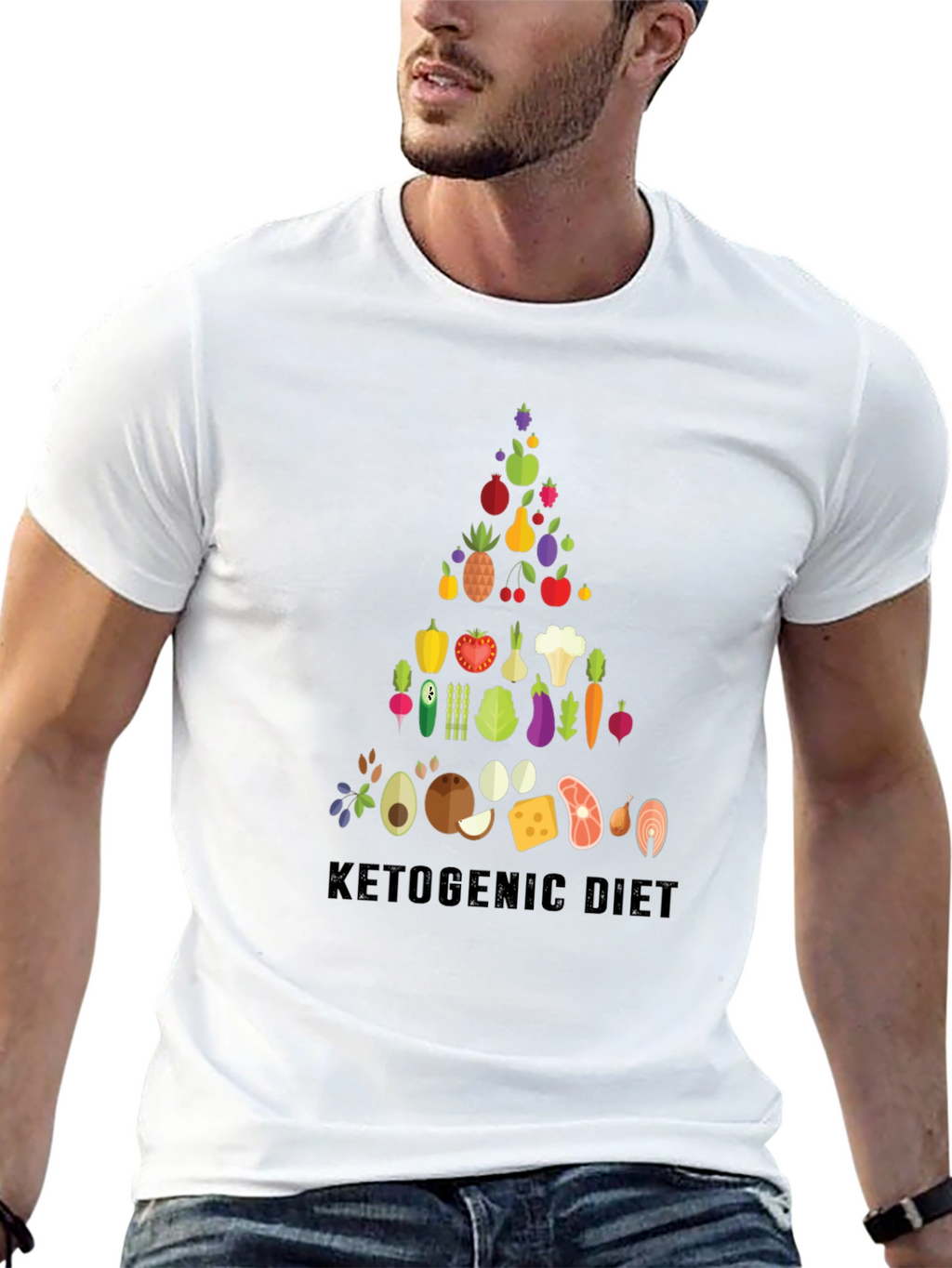 Ketogenic Diet Food Pyramid T-Shirt