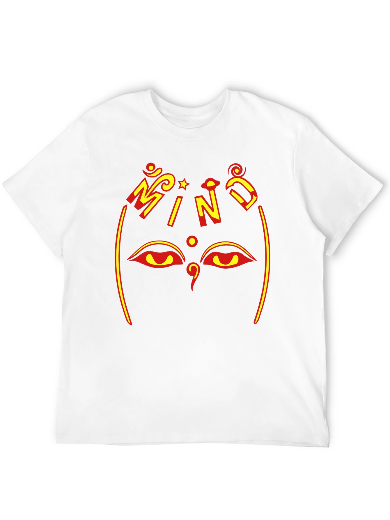 Mind Tee - Graphic Print Black Cotton T-Shirt