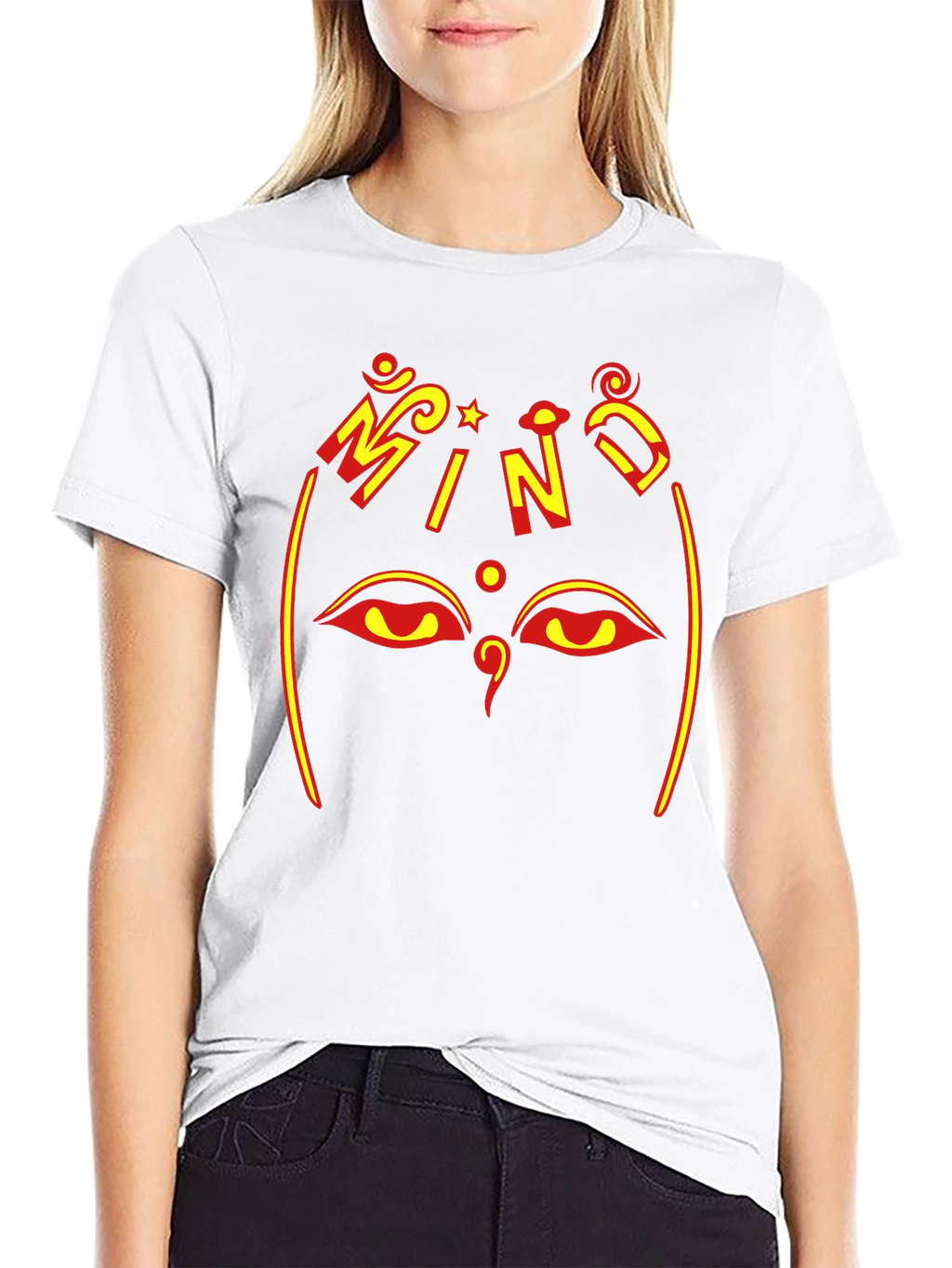 Mind Tee - Graphic Print Black Cotton T-Shirt