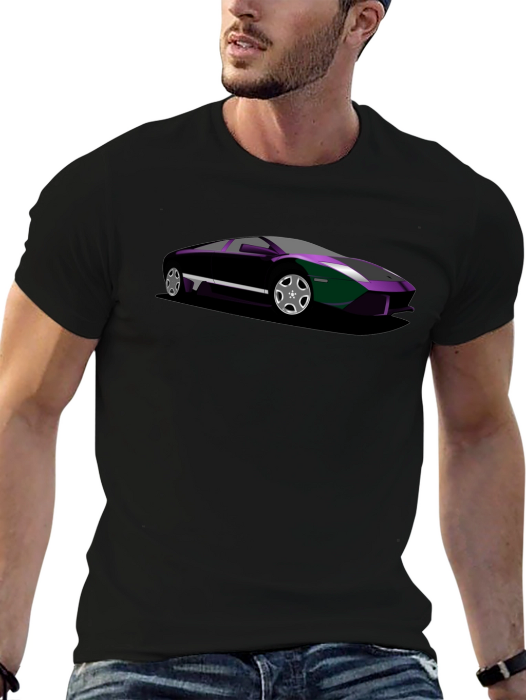 Black Car Graphic Tee - Cool Auto Enthusiast Shirt