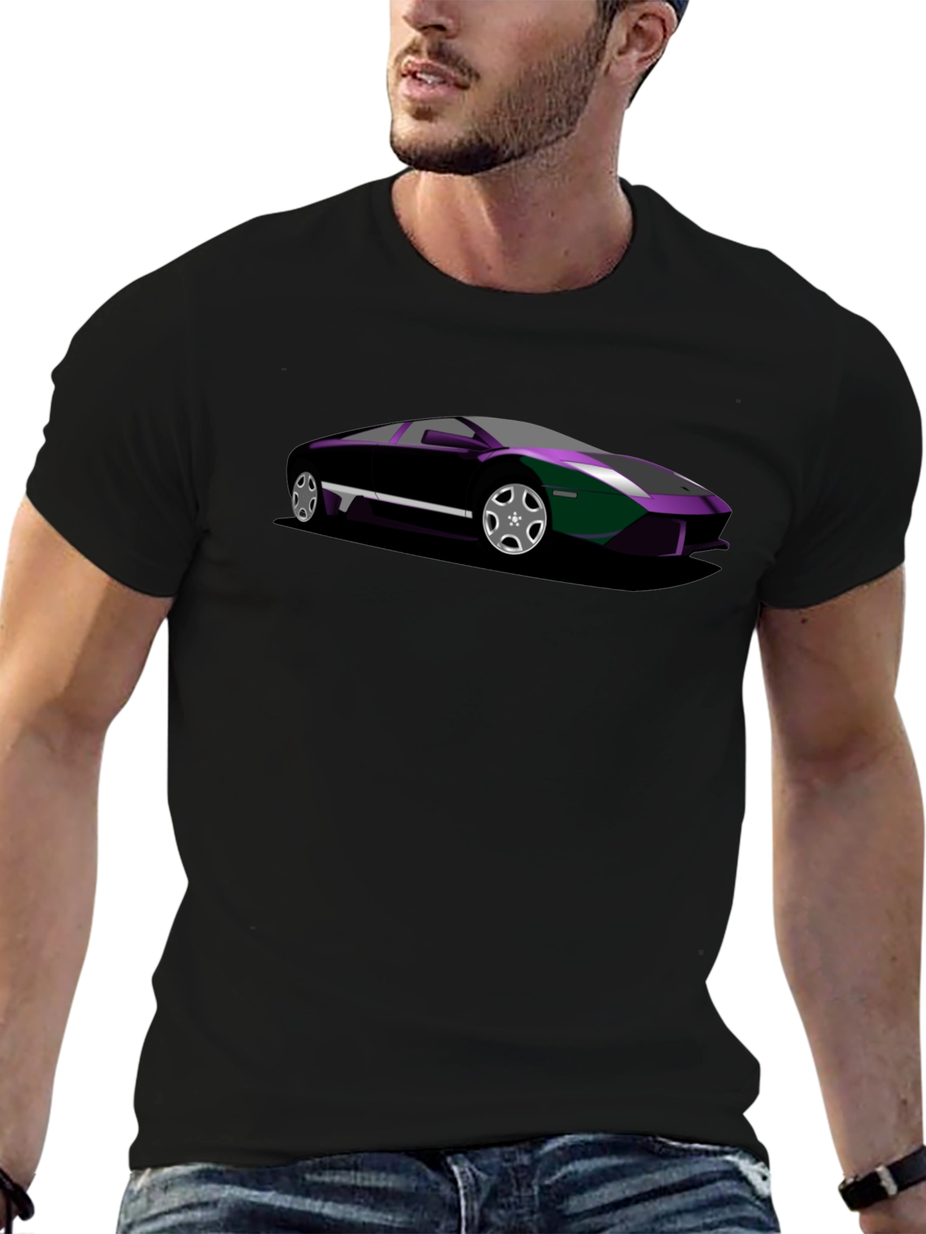 Black Car Graphic Tee - Cool Auto Enthusiast Shirt