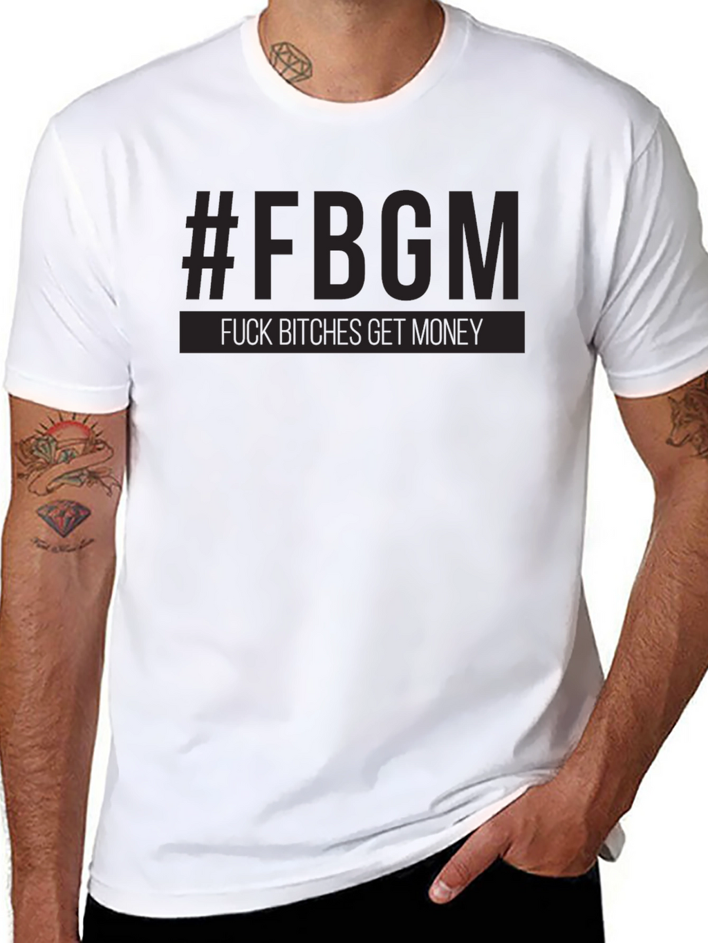 #FBGM Black Graphic T-Shirt - Bold Streetwear