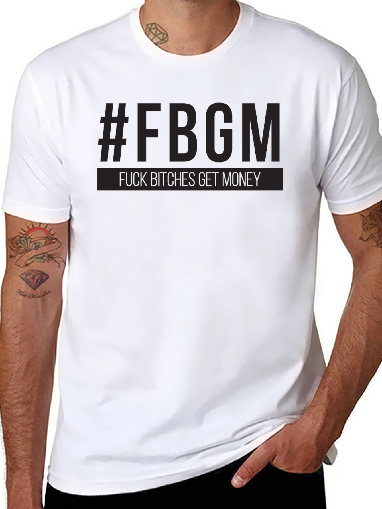 #FBGM Black Graphic T-Shirt - Bold Streetwear