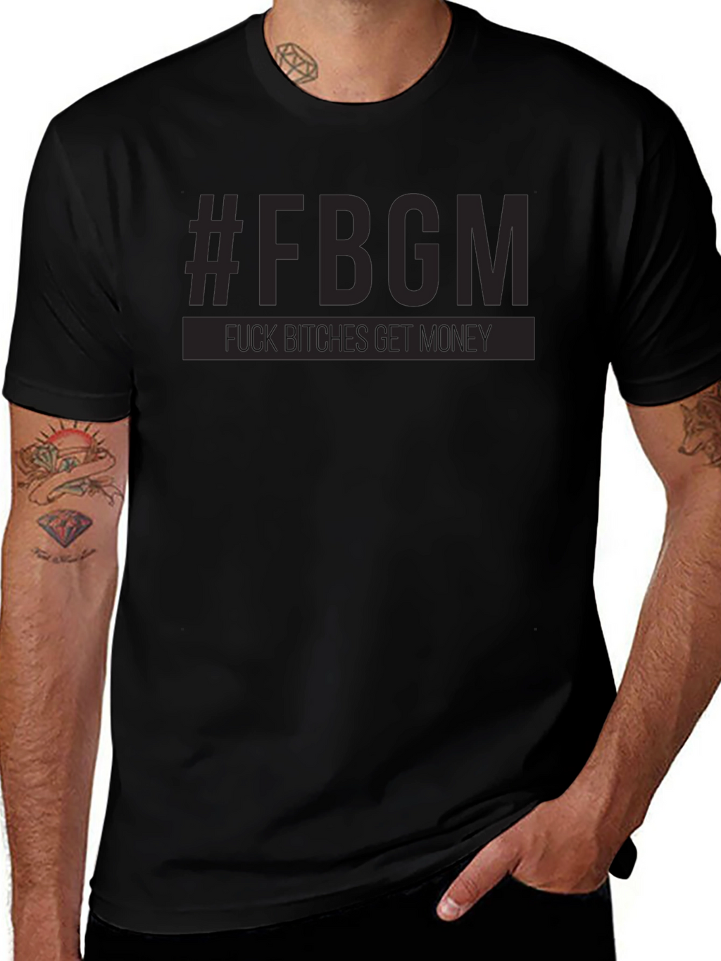 #FBGM Black Graphic T-Shirt - Bold Streetwear