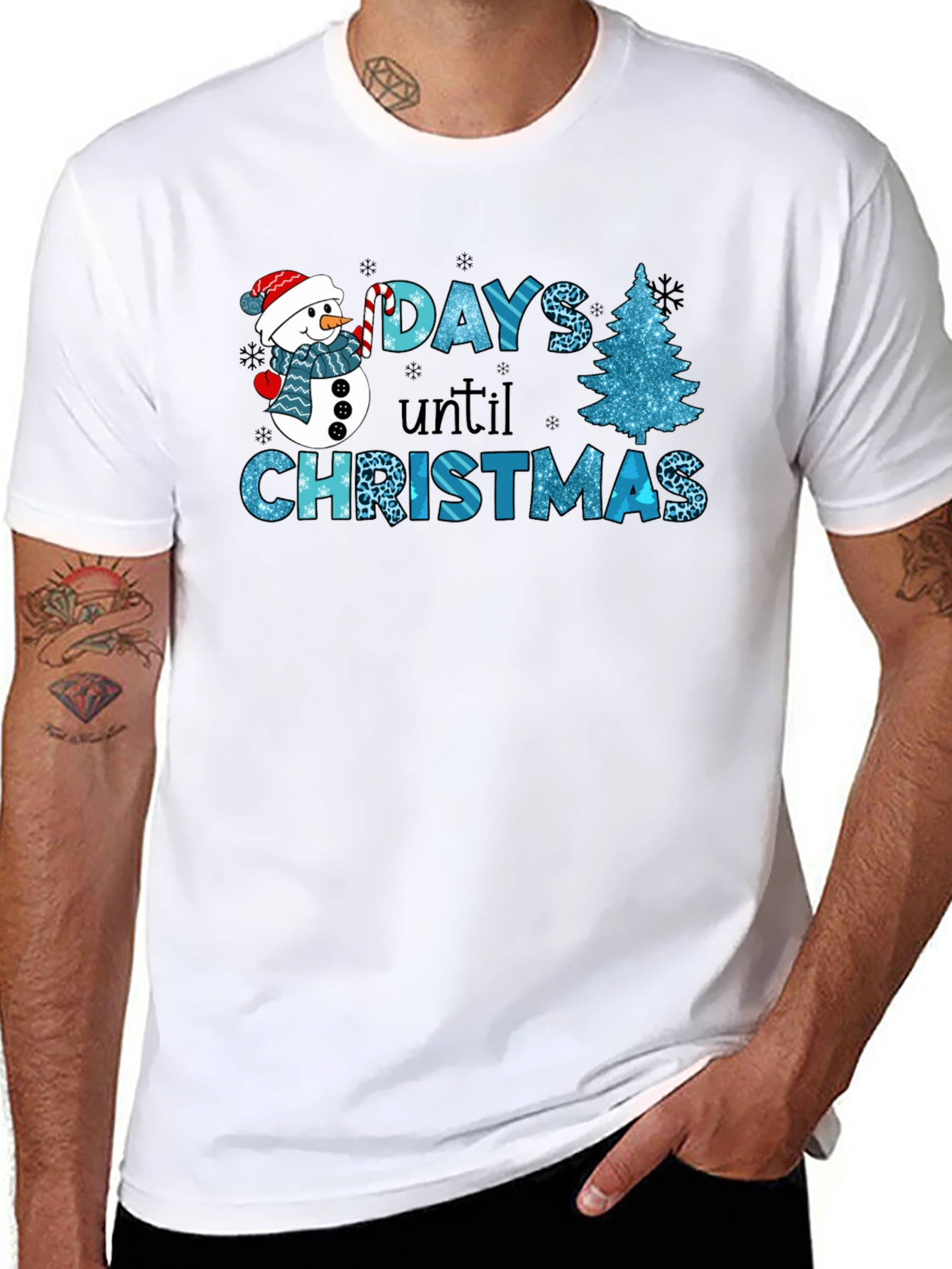 Days Until Christmas T-Shirt Festive Holiday Apparel