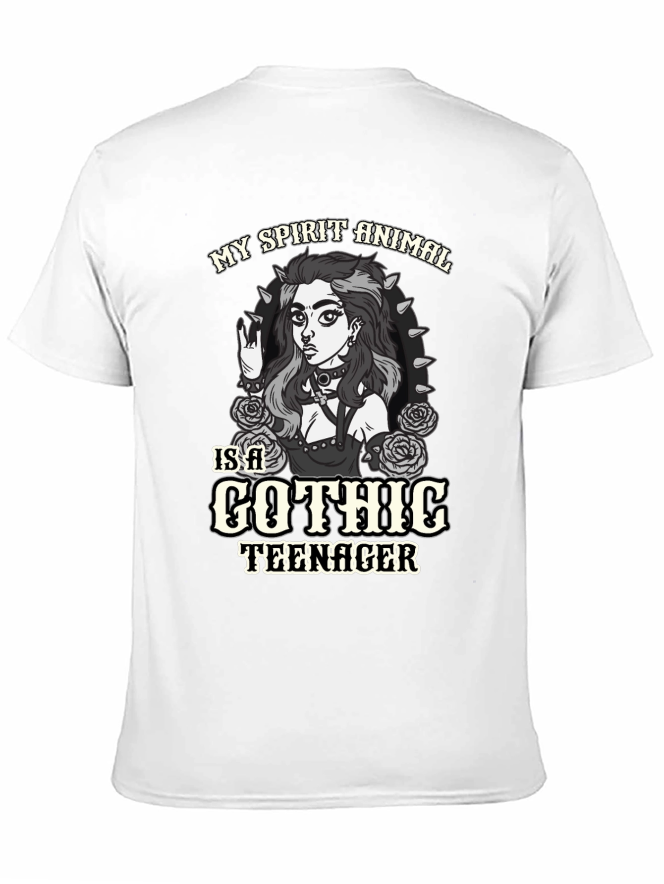 Gothic Teen Spirit Animal Black T-Shirt