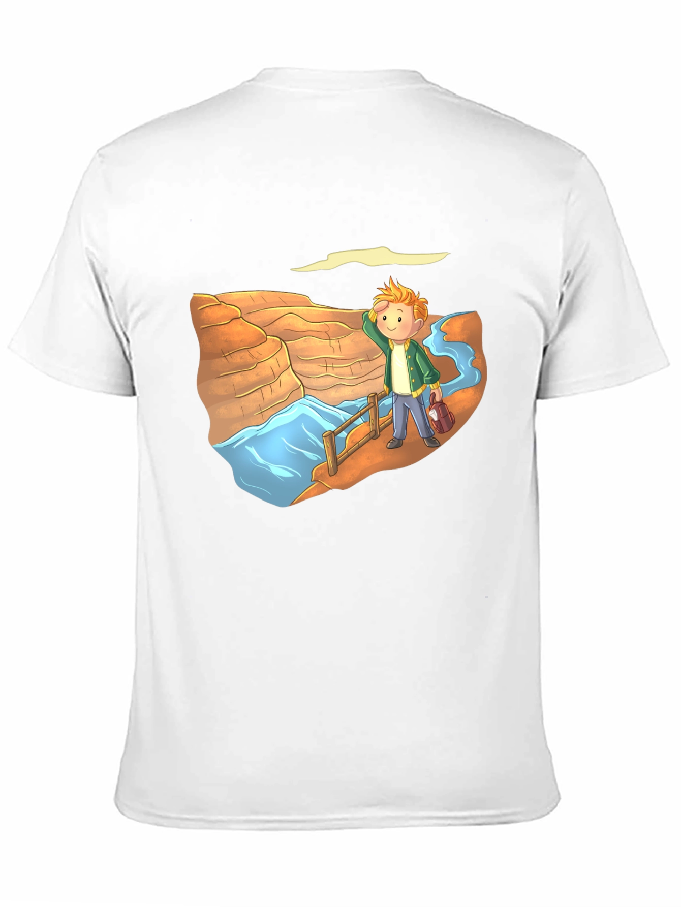 Cartoon Canyon Tourist Black T-Shirt