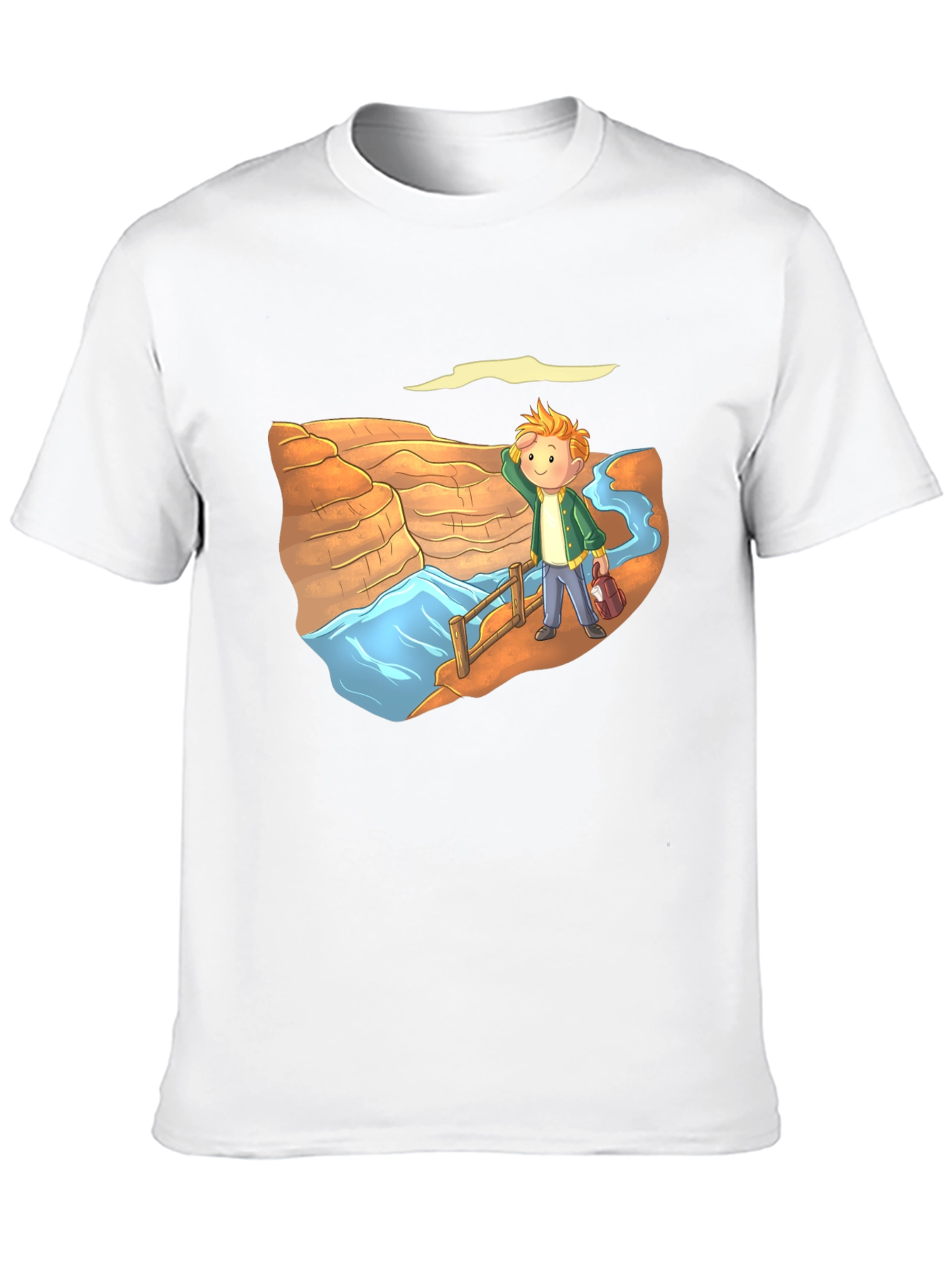 Cartoon Canyon Tourist Black T-Shirt