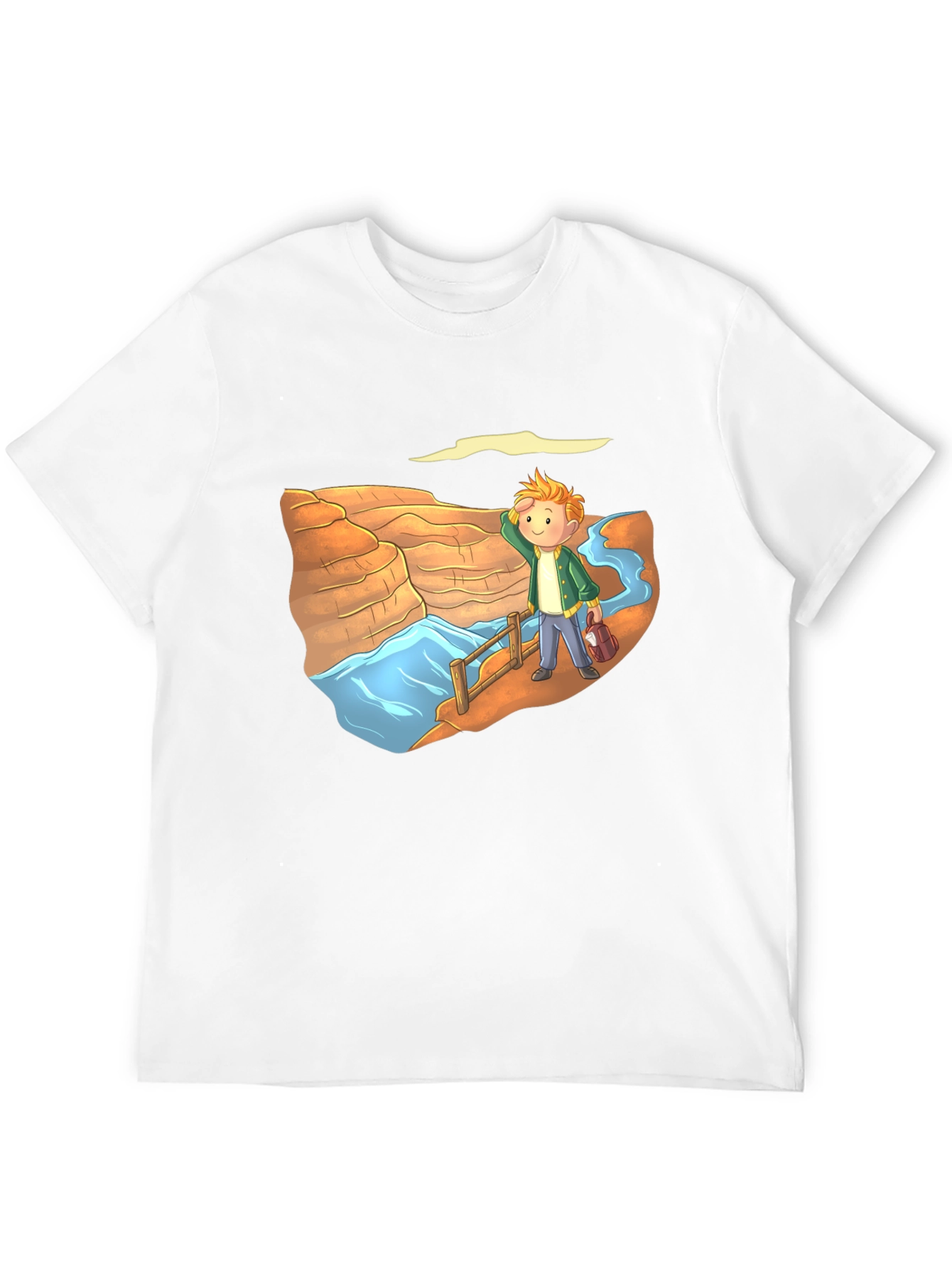 Cartoon Canyon Tourist Black T-Shirt