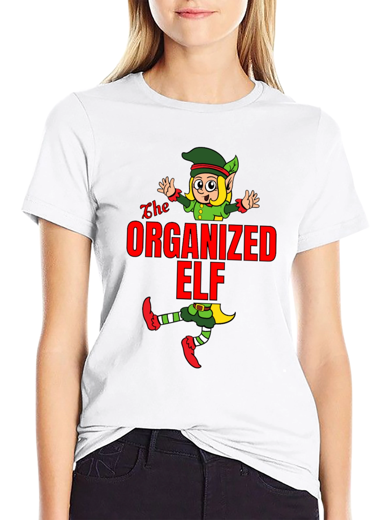 Organized Elf Graphic Tee - Holiday Cheer