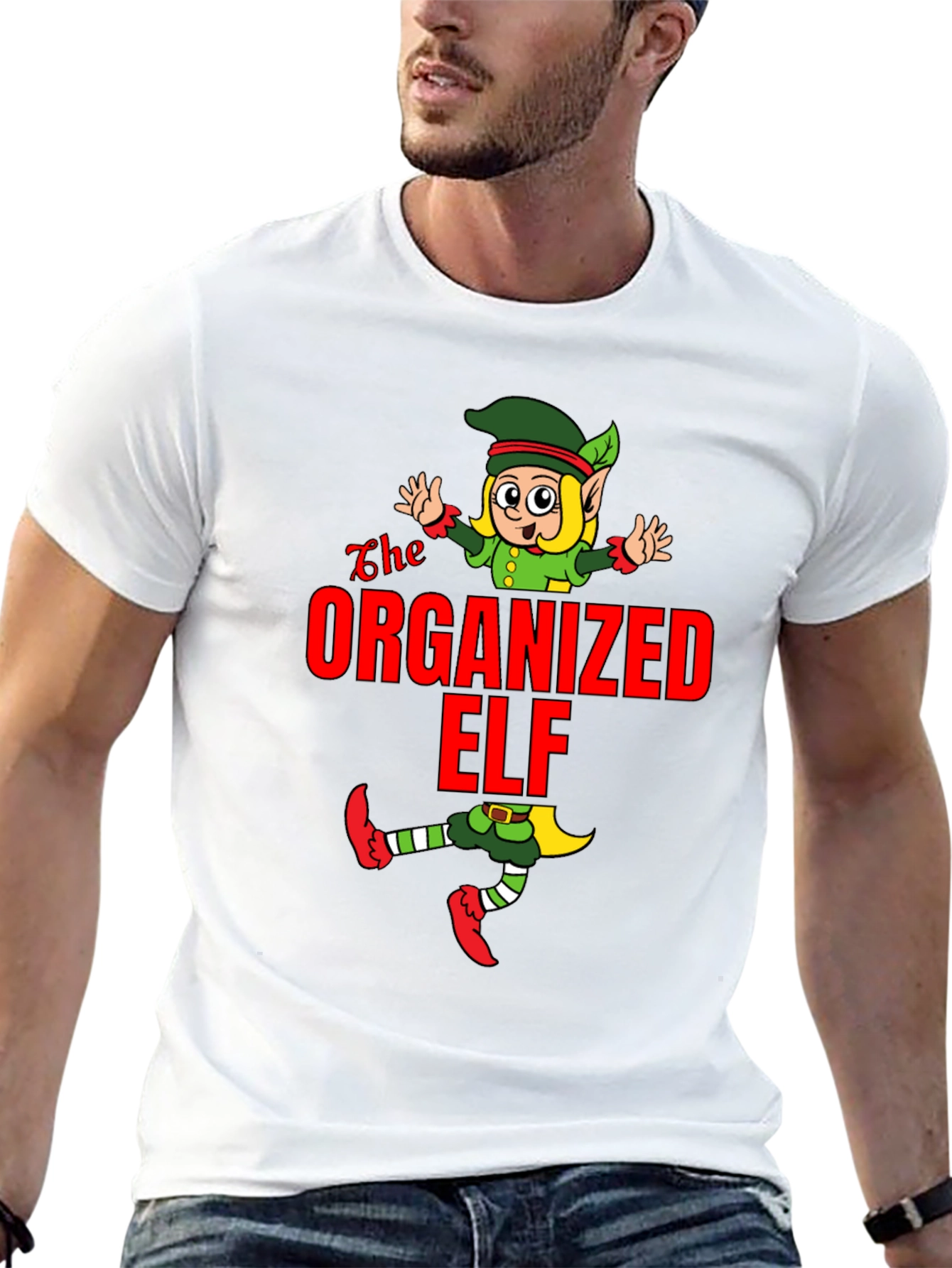 Organized Elf Graphic Tee - Holiday Cheer