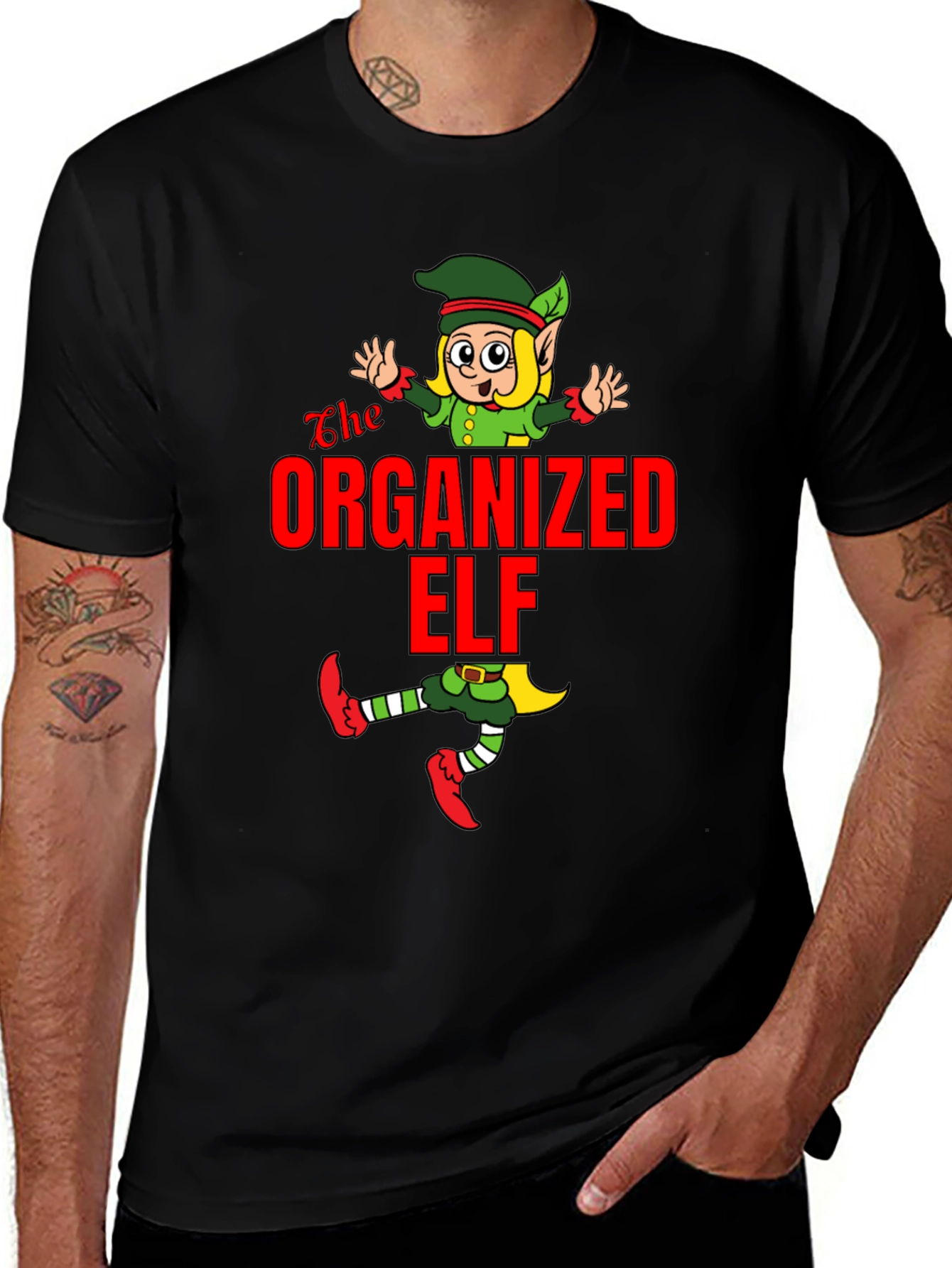 Organized Elf Graphic Tee - Holiday Cheer
