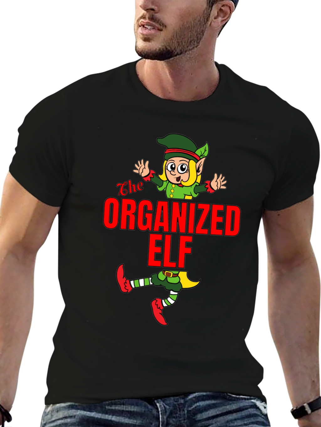 Organized Elf Graphic Tee - Holiday Cheer