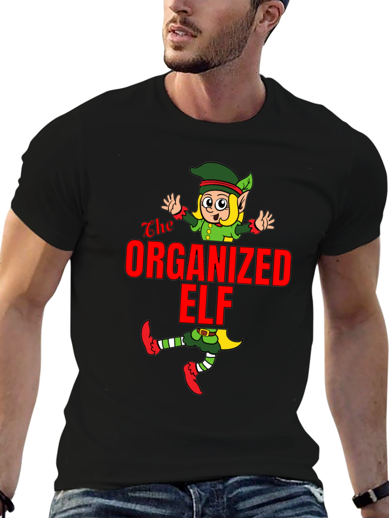 Organized Elf Graphic Tee - Holiday Cheer
