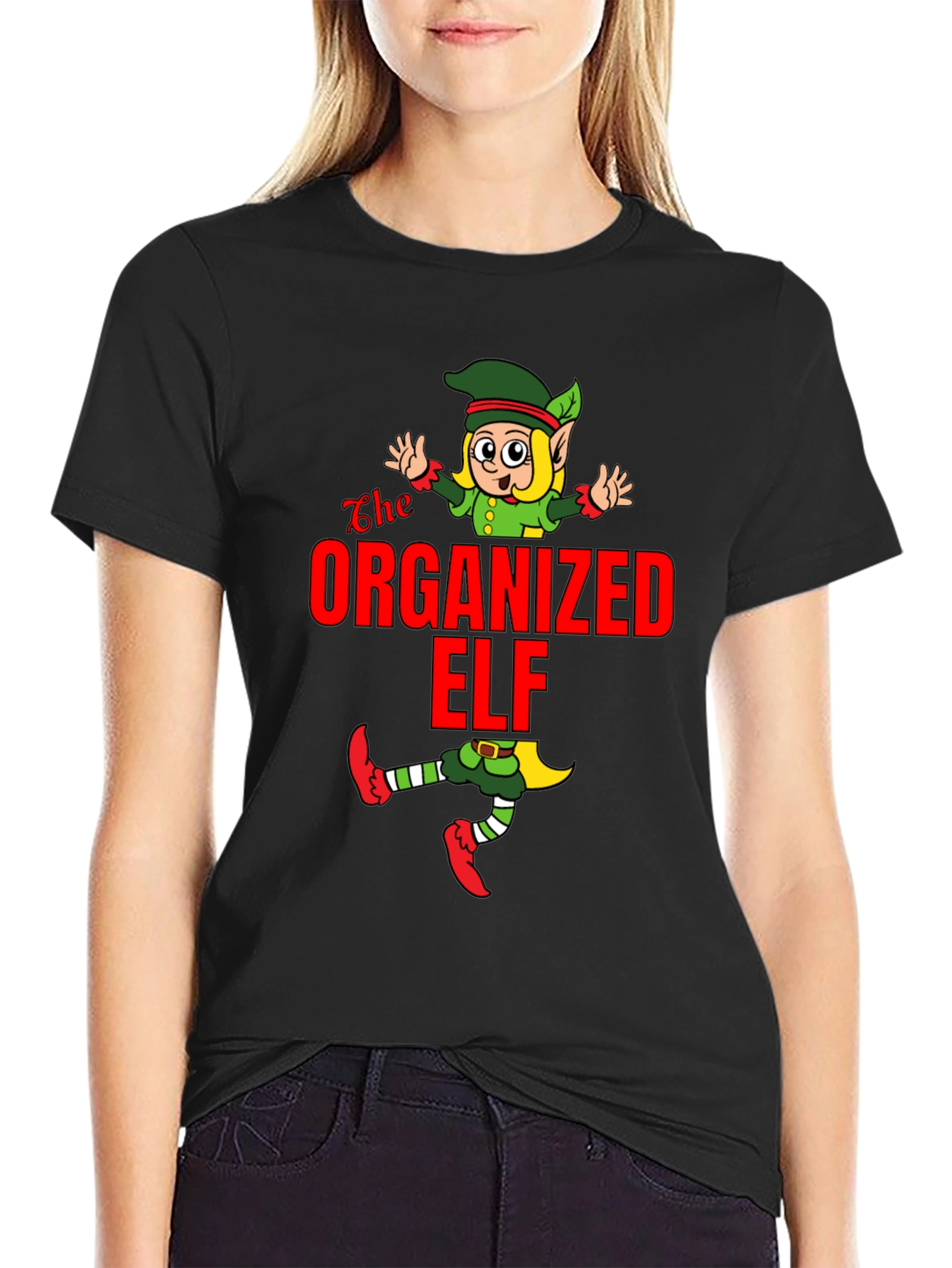 Organized Elf Graphic Tee - Holiday Cheer
