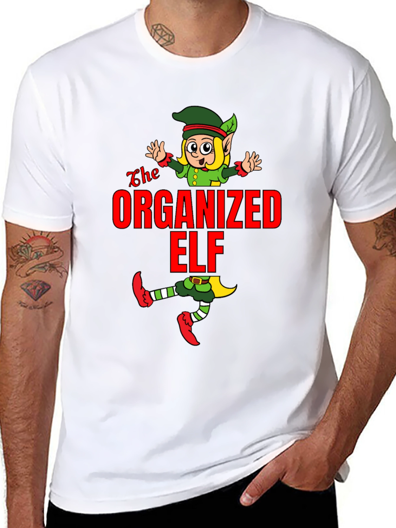 Organized Elf Graphic Tee - Holiday Cheer
