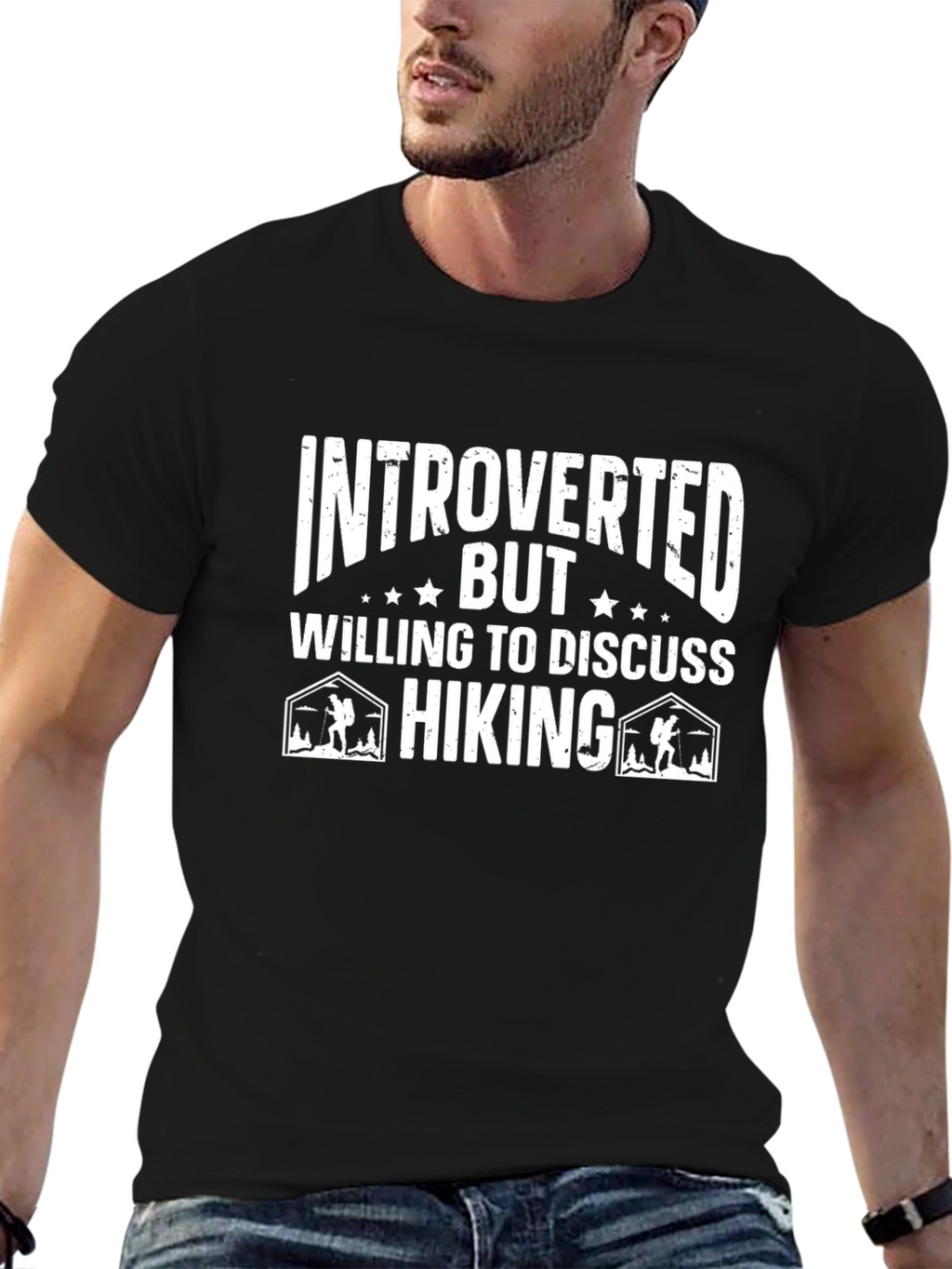 Introverted Hiking T-Shirt: Funny Outdoor Apparel