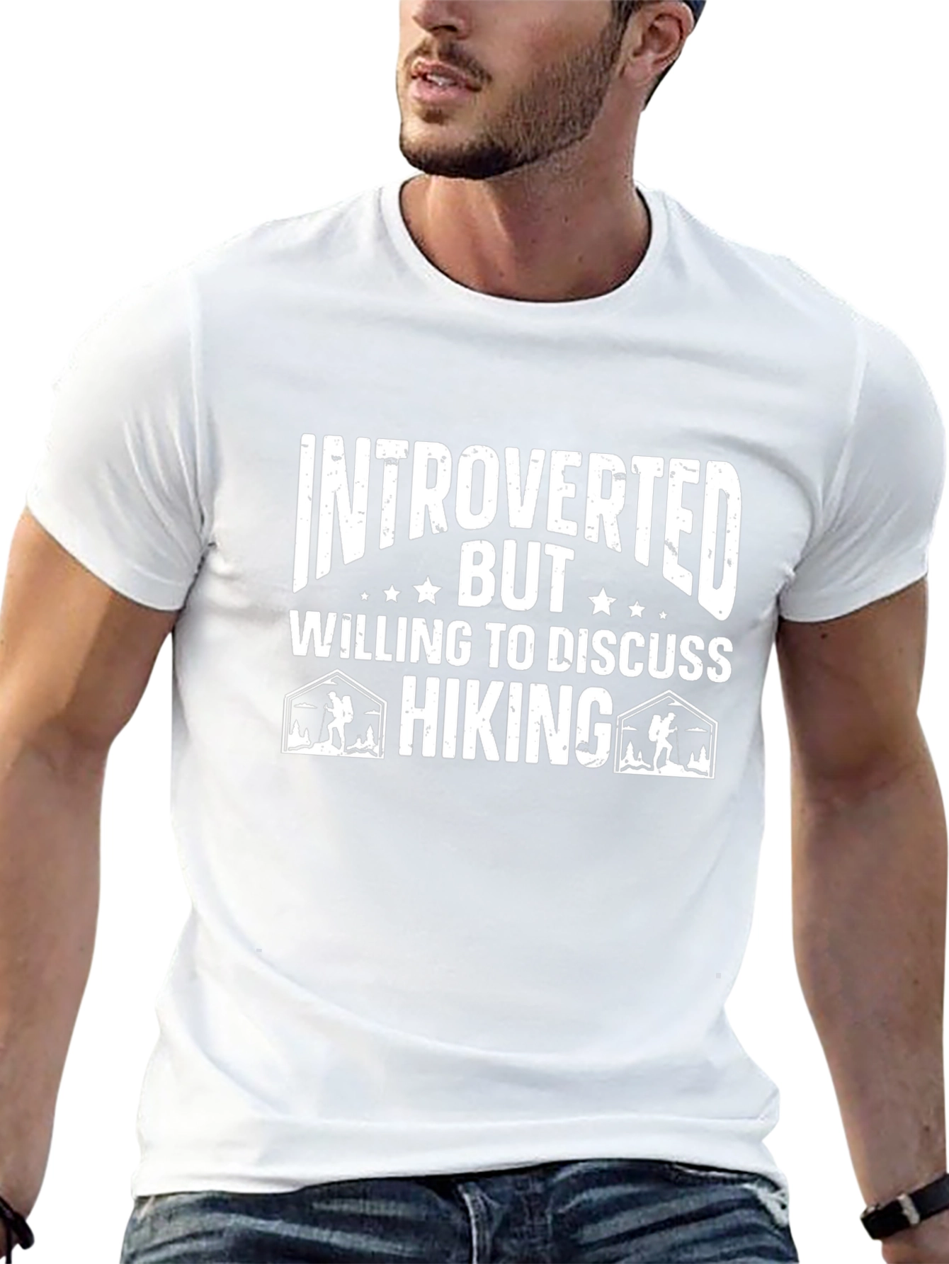 Introverted Hiking T-Shirt: Funny Outdoor Apparel