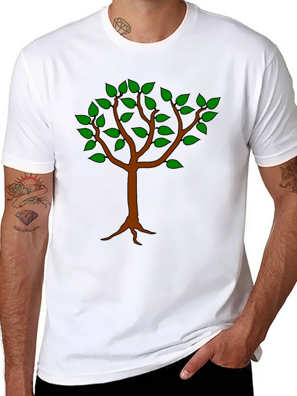 Tree Graphic T-Shirt - Casual Style
