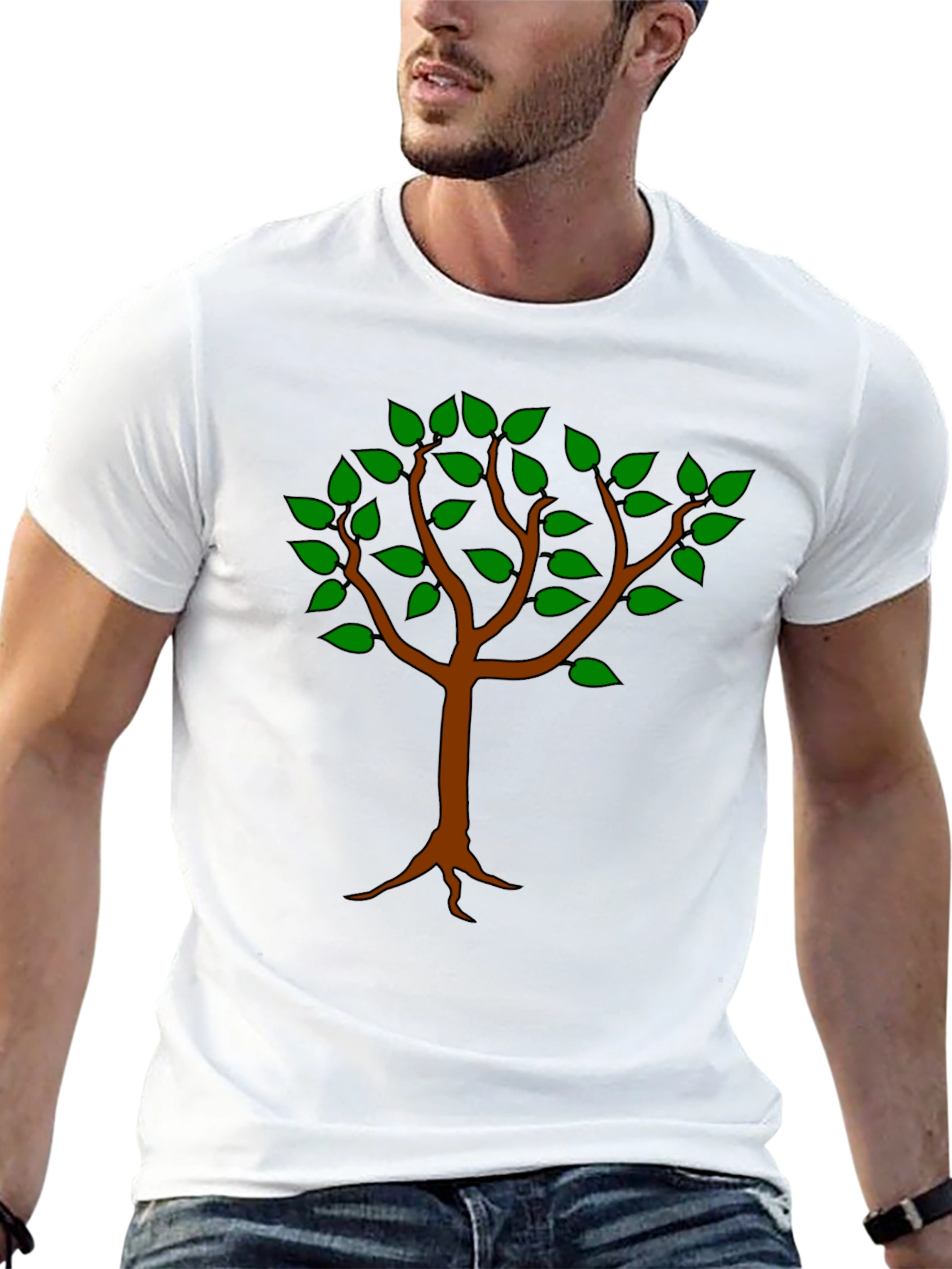 Tree Graphic T-Shirt - Casual Style