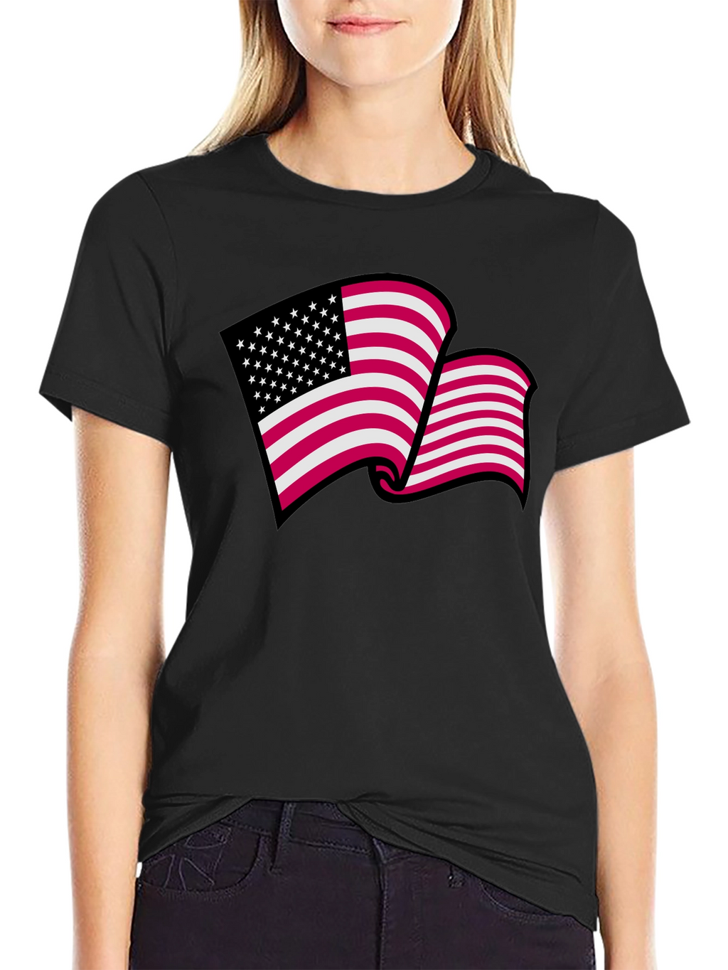 American Flag Graphic T-Shirt
