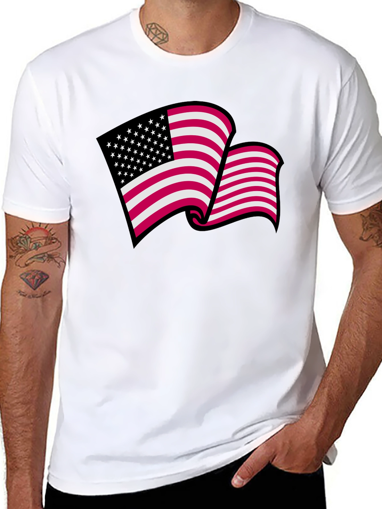 American Flag Graphic T-Shirt