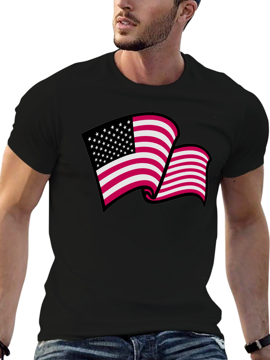 American Flag Graphic T-Shirt