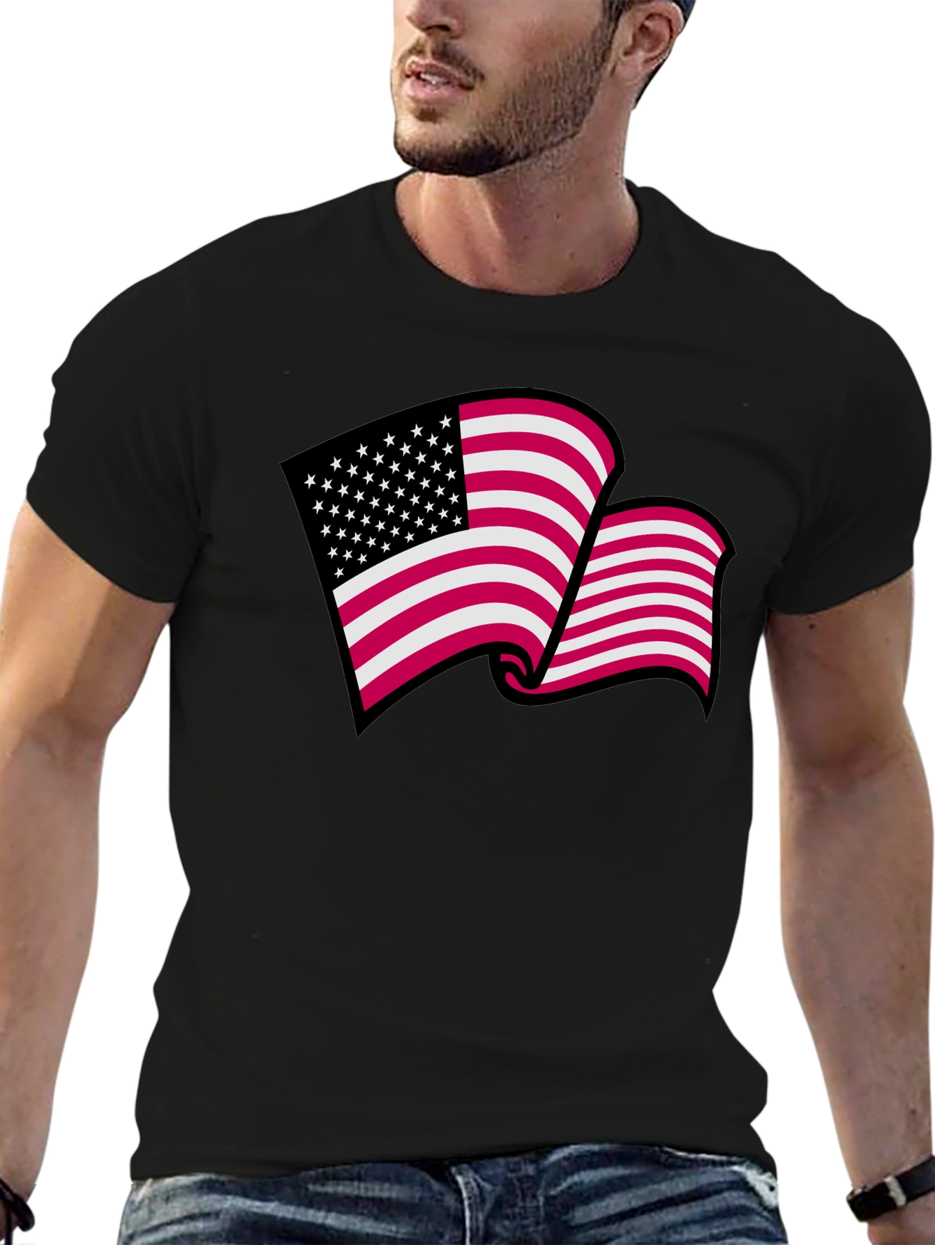 American Flag Graphic T-Shirt