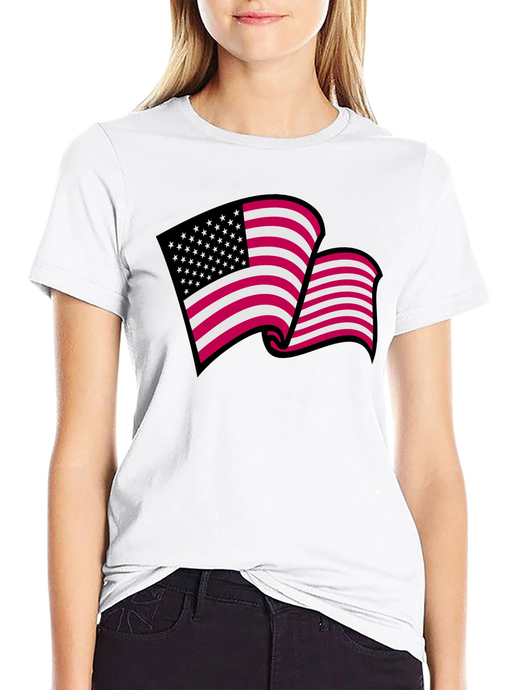 American Flag Graphic T-Shirt