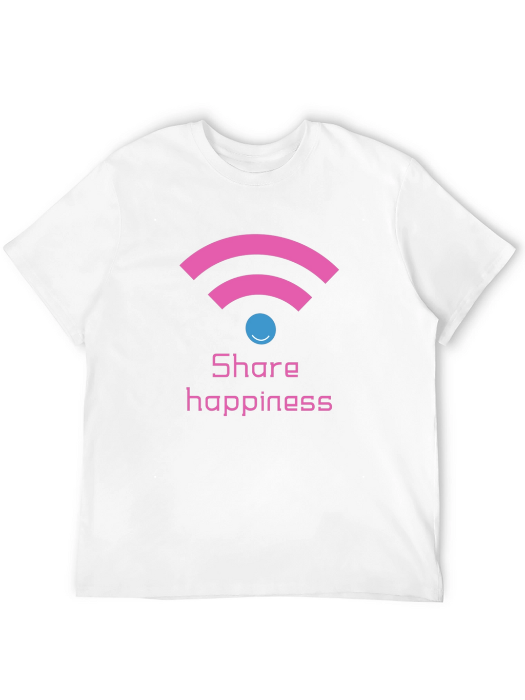 Share Happiness Graphic Tee - Black Cotton Comfort