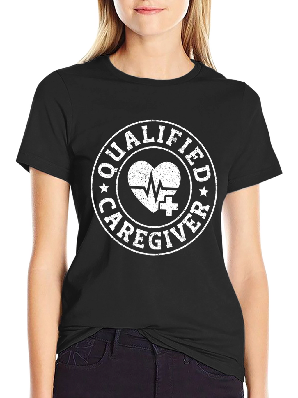 Qualified Caregiver Graphic Tee - Black
